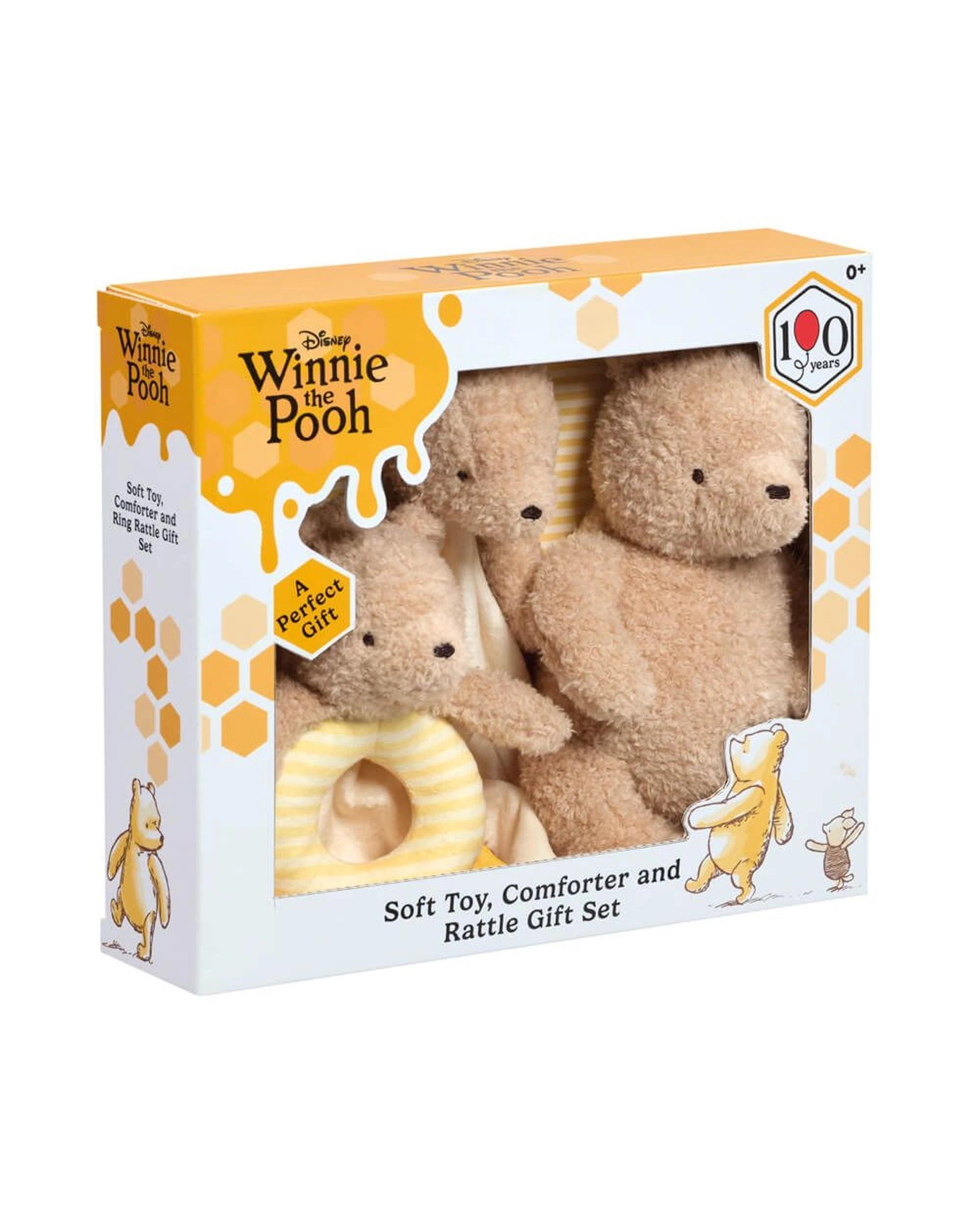 2 Disney Winnie the Pooh 100th Anniversary 3 Piece Plush Gift Set, 2 of 3