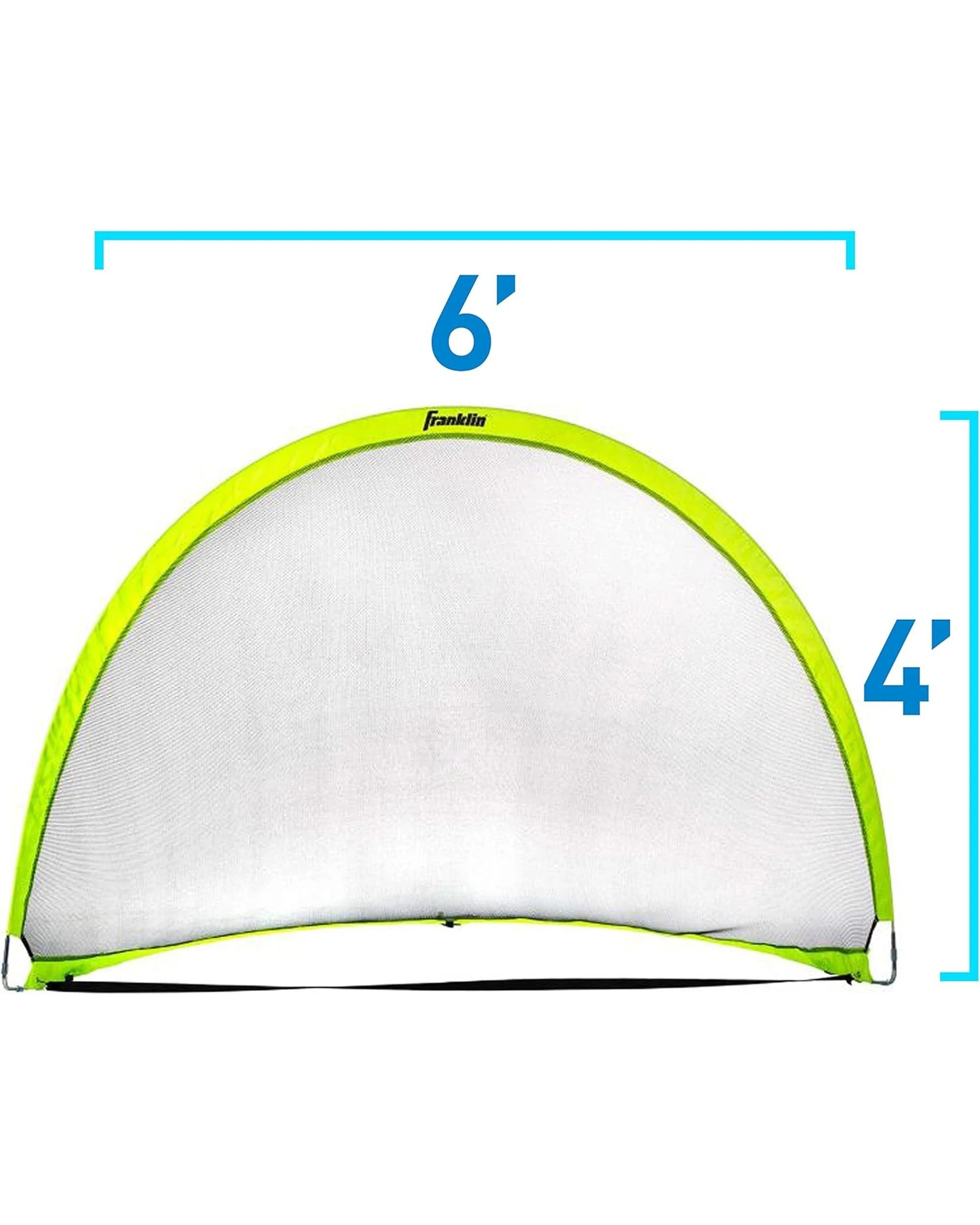 2 Franklin Sports Kids Pop Up Dome Soccer Goal 6ft x 4ft 2 Pack, 2 of 10