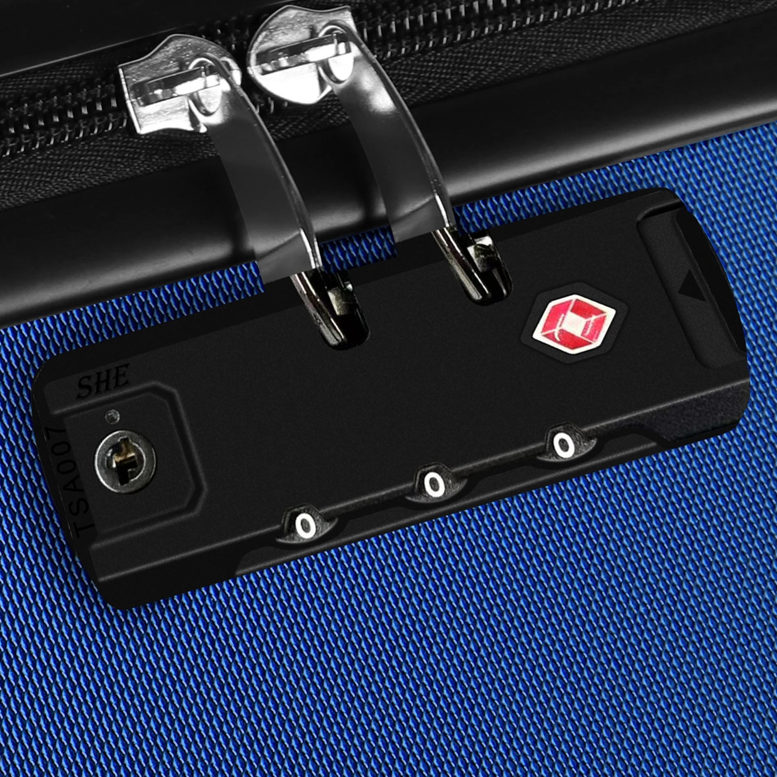6 Alfordson Luggage 3PCS Set Suitcase ABS+PC Trolley TSA Hard Shell Case - Blue, 6 of 10