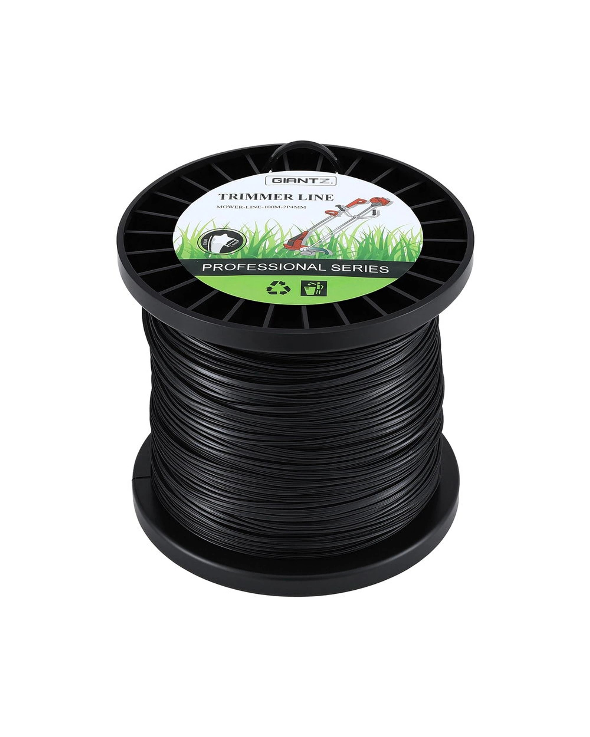 1 Giantz 100M Whipper Snipper Trimmer Line 2.4mm Star Nylon String Cord - Black, 1 of 6