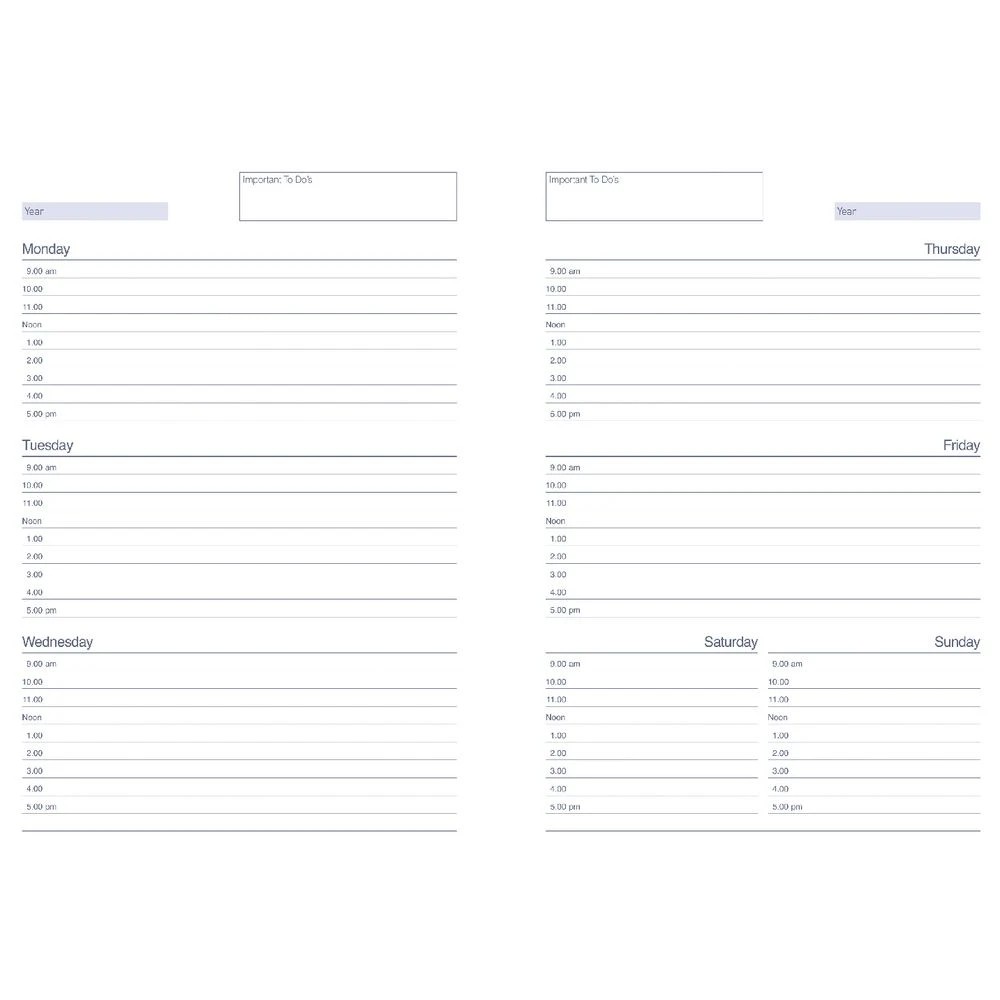 2 Collins Kingsgrove Week to View A4 Undated Diary Blue, 2 of 2