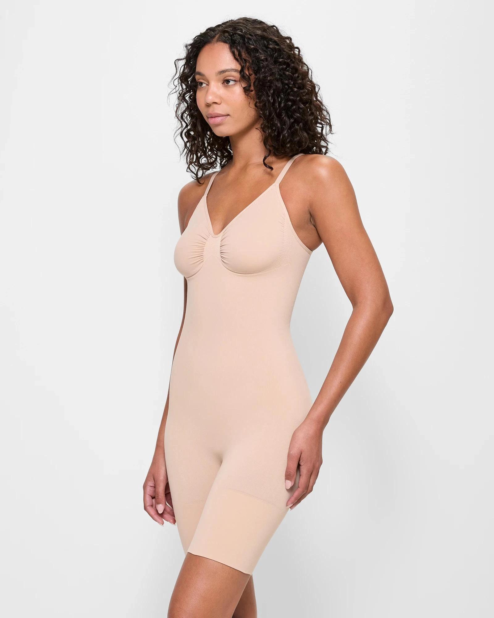 3 Target Seamless Sculpt Mid Thigh Bodysuit NUDE, 3 of 4