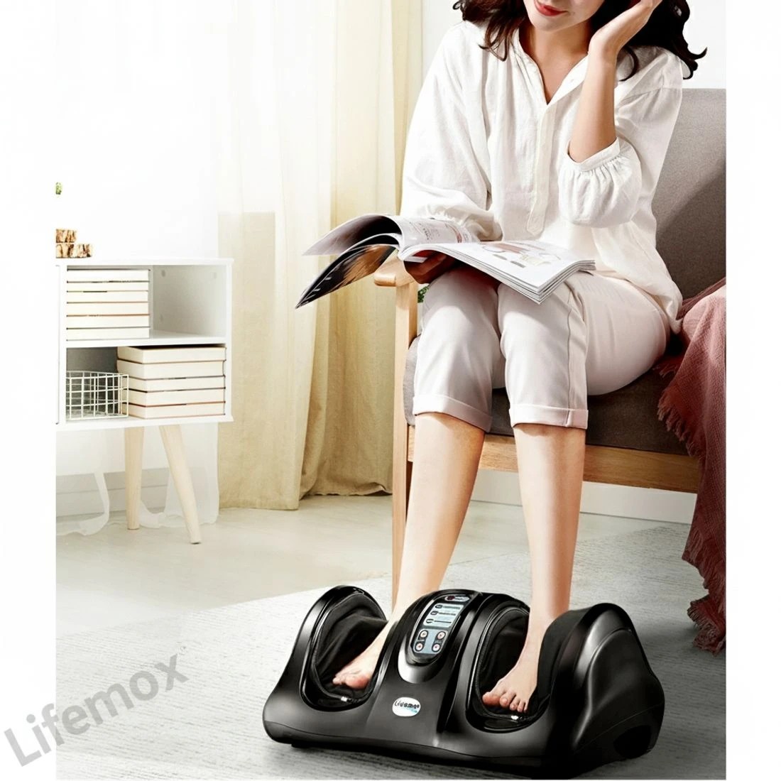 5 Livemor Foot Massager Shiatsu Massagers Electric Remote Roller Kneading - Black, 5 of 8