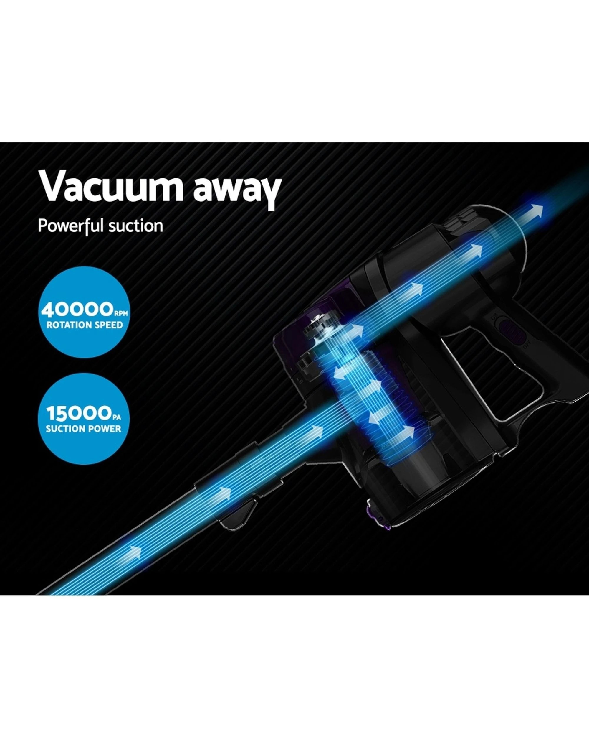 3 Devanti Stick Vacuum Cleaner Handheld Corded 450W Purple - Purple, 3 of 8