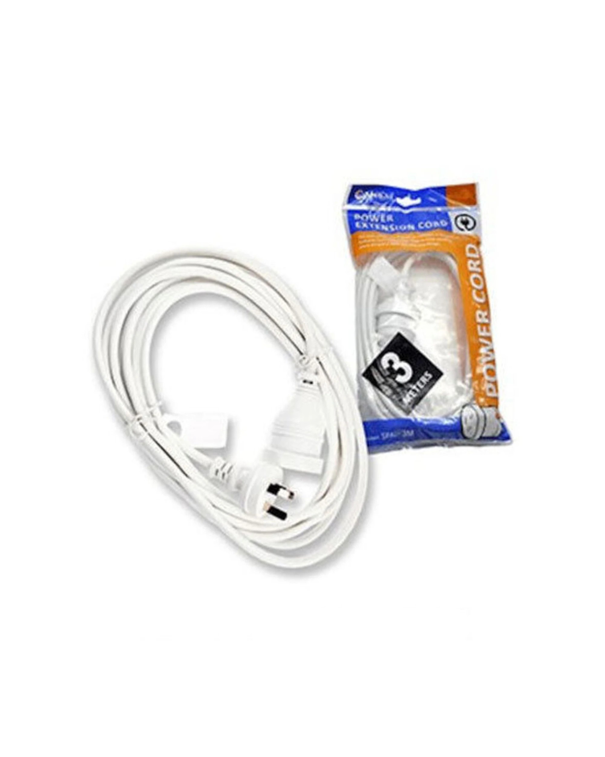 2 Sansai 3M Power Extension Cord Lead 10A 240V 2400W Max Home Office AU 3-Pin - White, 2 of 2