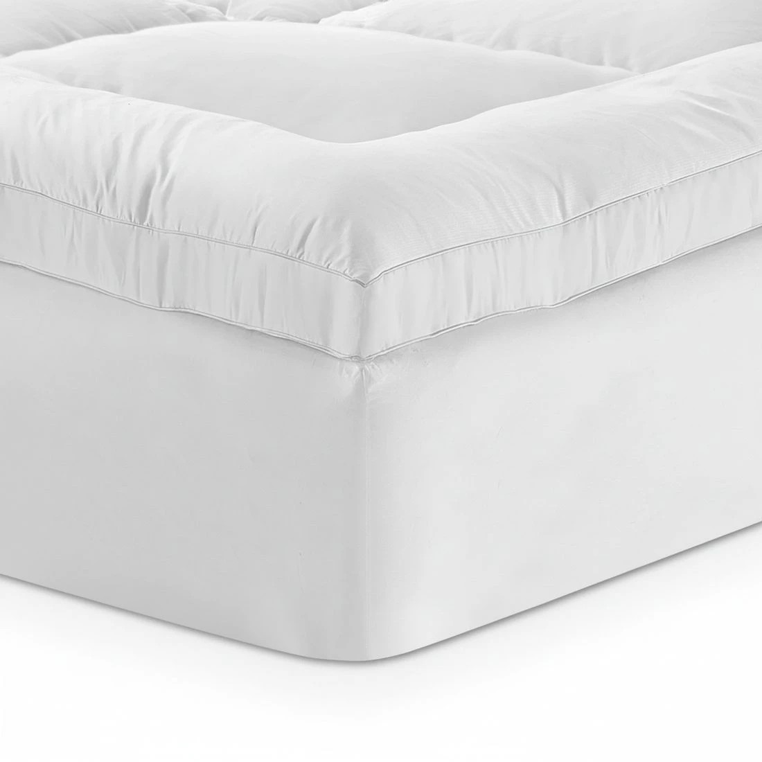 8 Giselle Bedding Mattress Topper Pillowtop Bamboo Single - White, 8 of 8