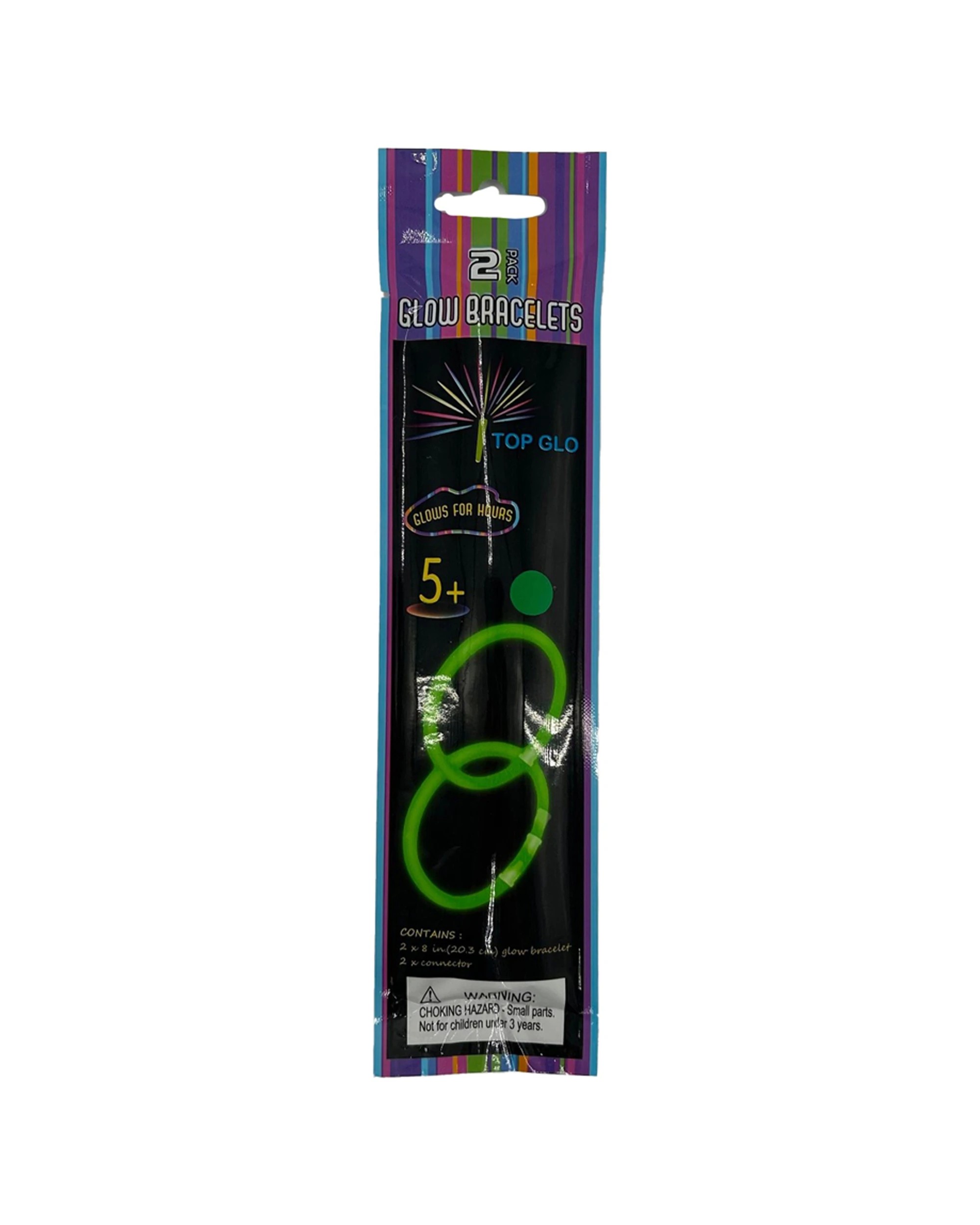 1 Alpen 2pc 8 Inch Glow In The Dark Bracelets Accessory - Multi, 1 of 1
