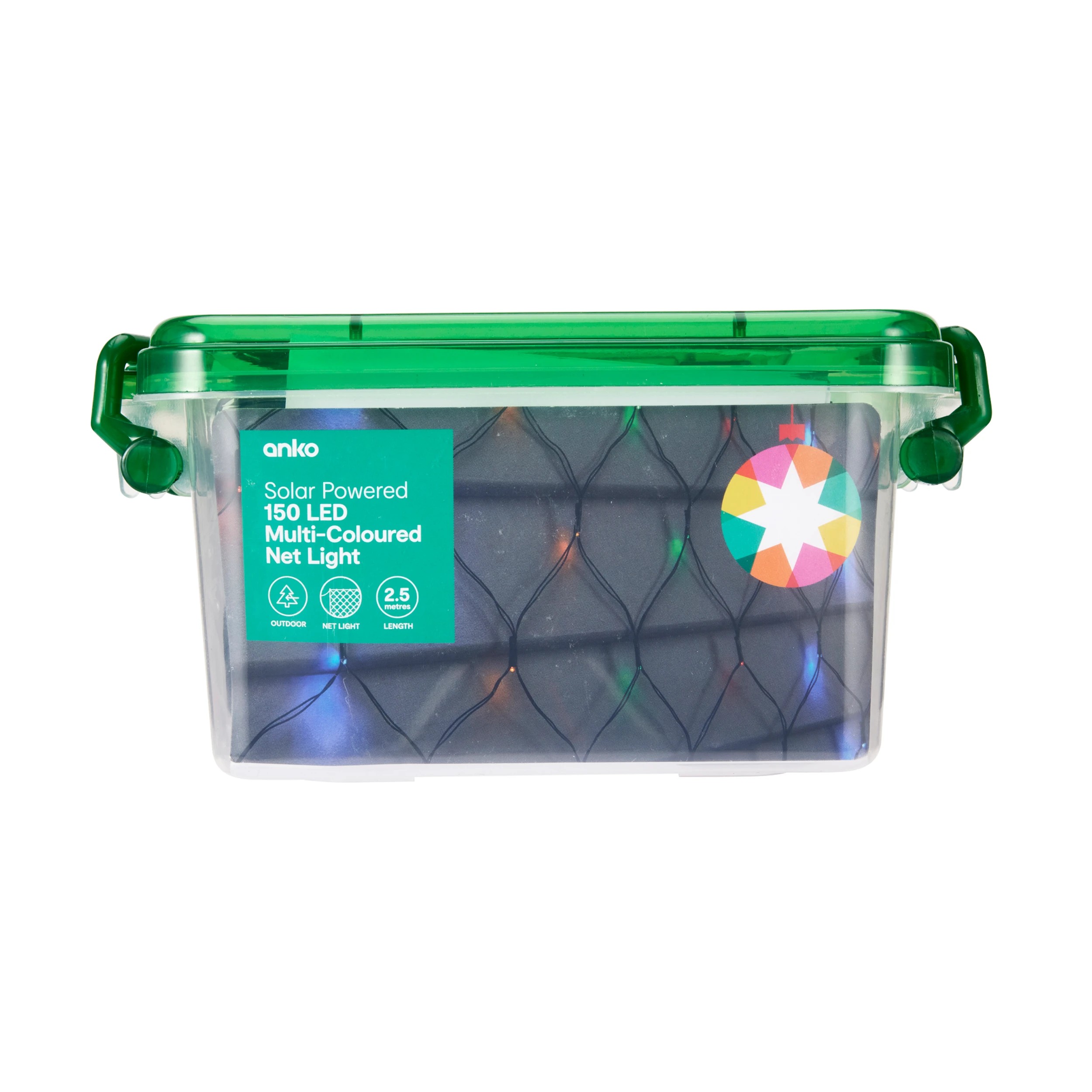 7 Solar Powered 150 LED Multi-Coloured Net Light, 7 of 8