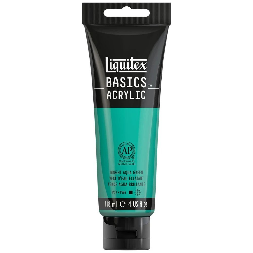 1 Liquitex Basics 118mL Paint Bright Aqua Green, 1 of 5