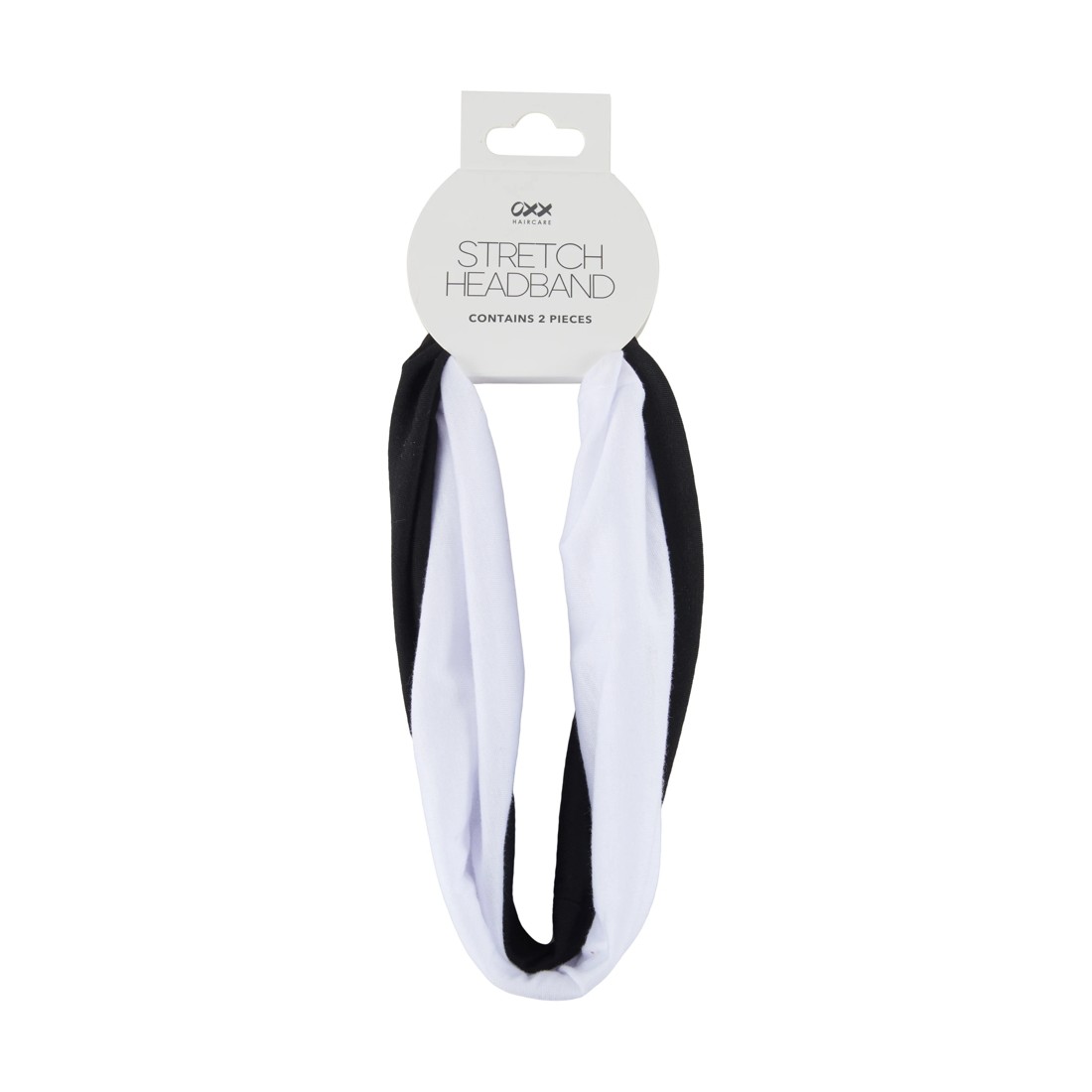 4 OXX Haircare 2 Piece Stretch Headband - Black and White, 4 of 4