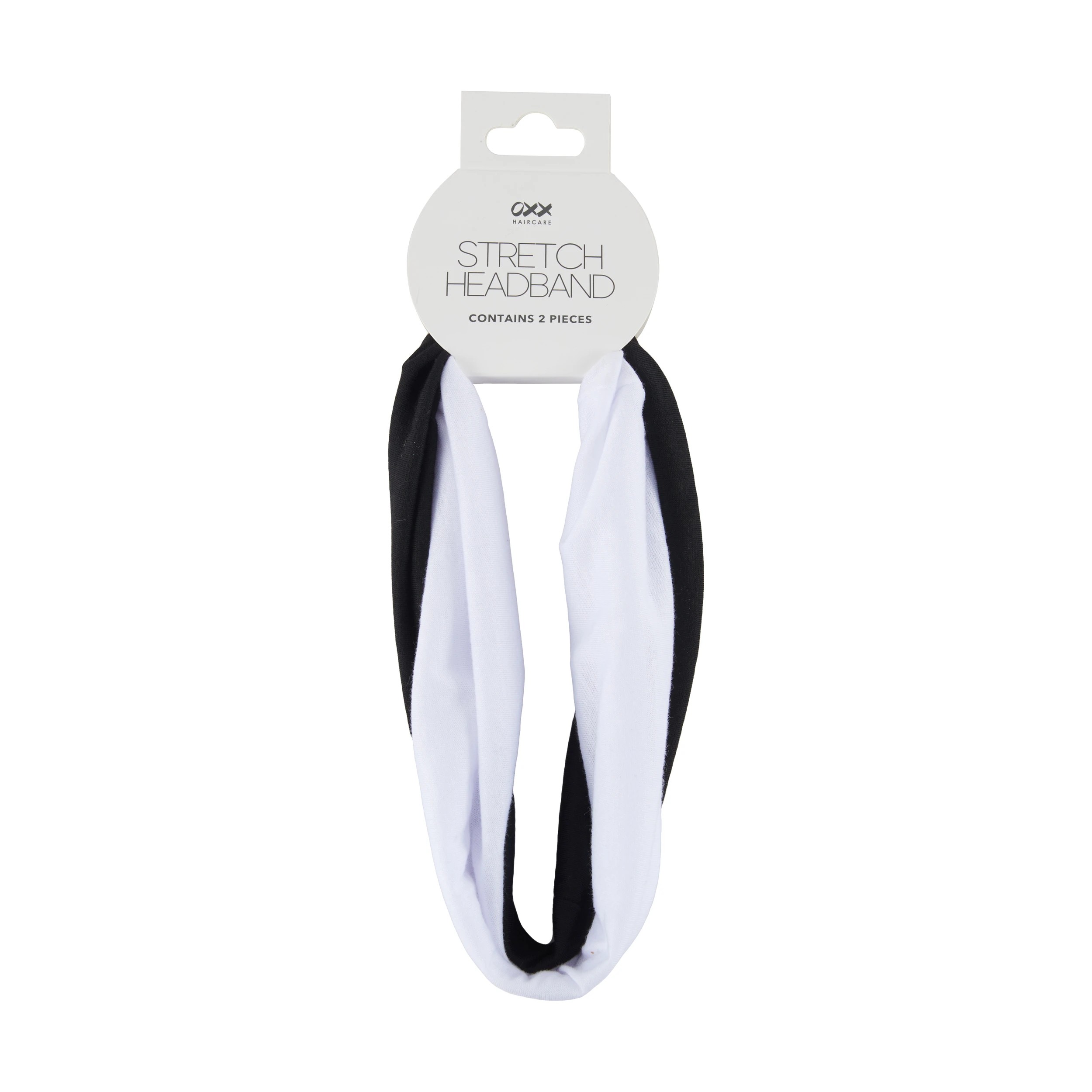4 OXX Haircare 2 Piece Stretch Headband - Black and White, 4 of 4