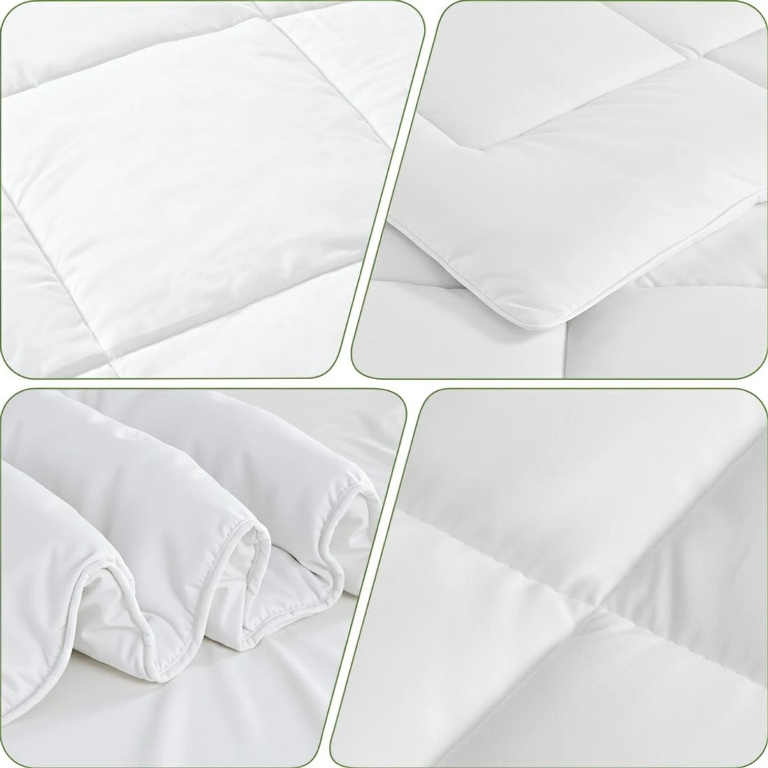 7 Giselle Bedding 200GSM Bamboo Quilt Summer Quilts All Season Doona Duvet Lightweight - Super King Bed - White, 7 of 9