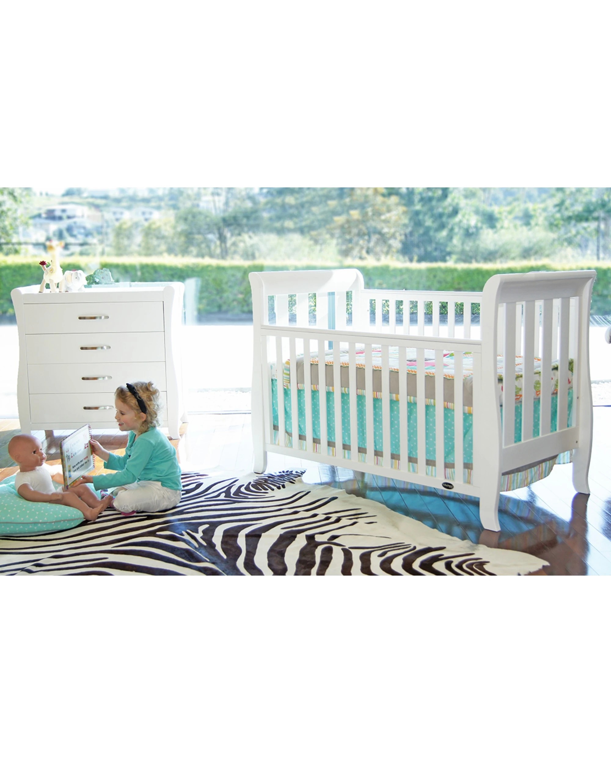 3 Babyhood Classic Sleigh Cot - Natural, 3 of 5