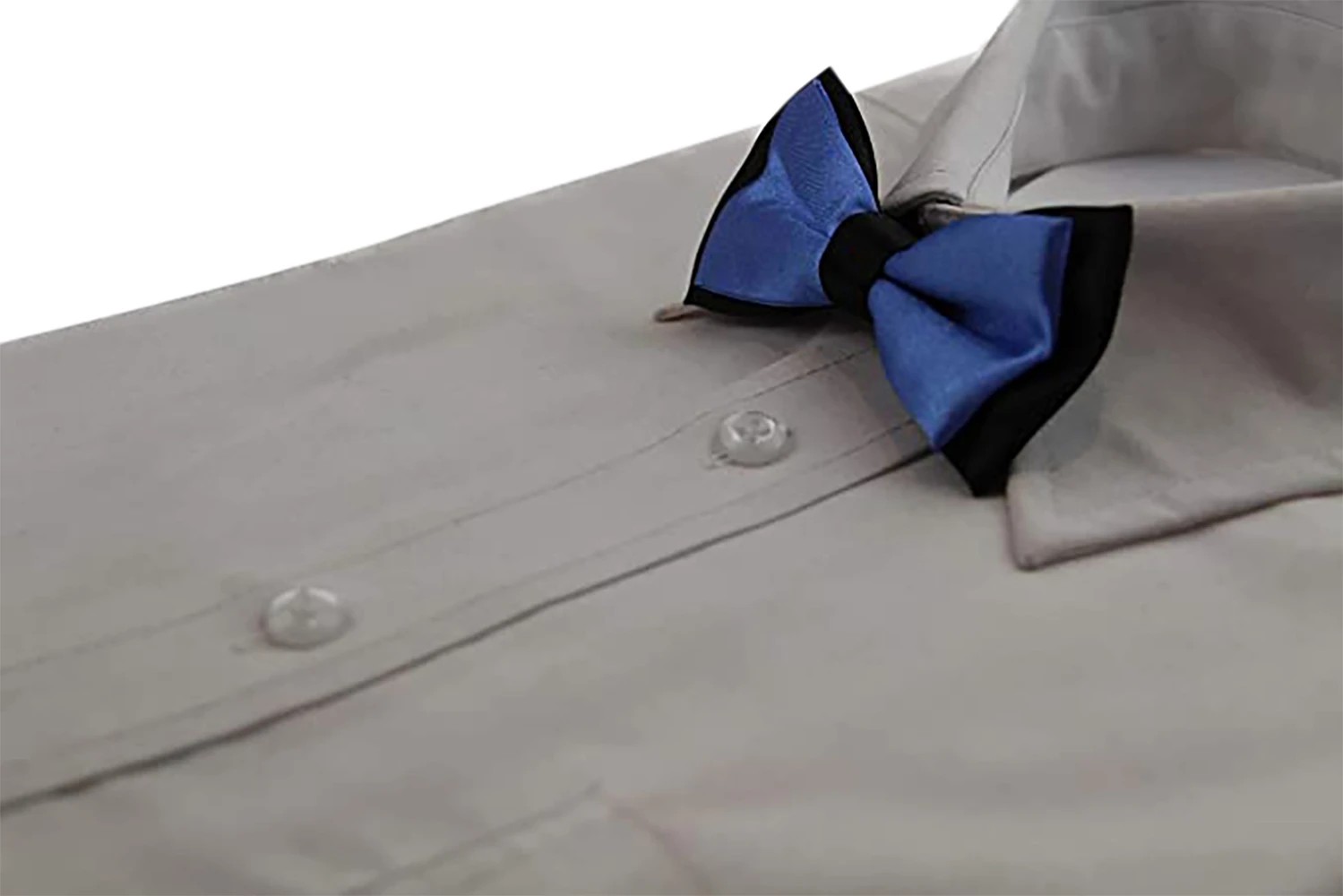 5 Zasel Boys Cornflower Blue Two Tone Layer Bow Tie - Multi - Multi, 5 of 5