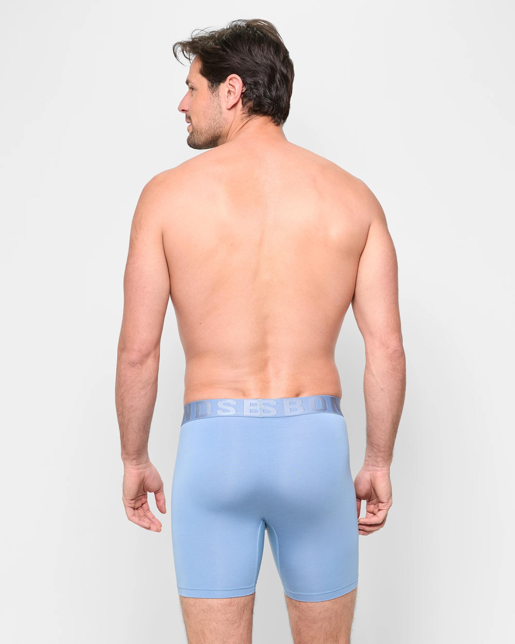 3 Mens Chafe Off Trunks - Bonds SMOKEY BLUE, 3 of 3