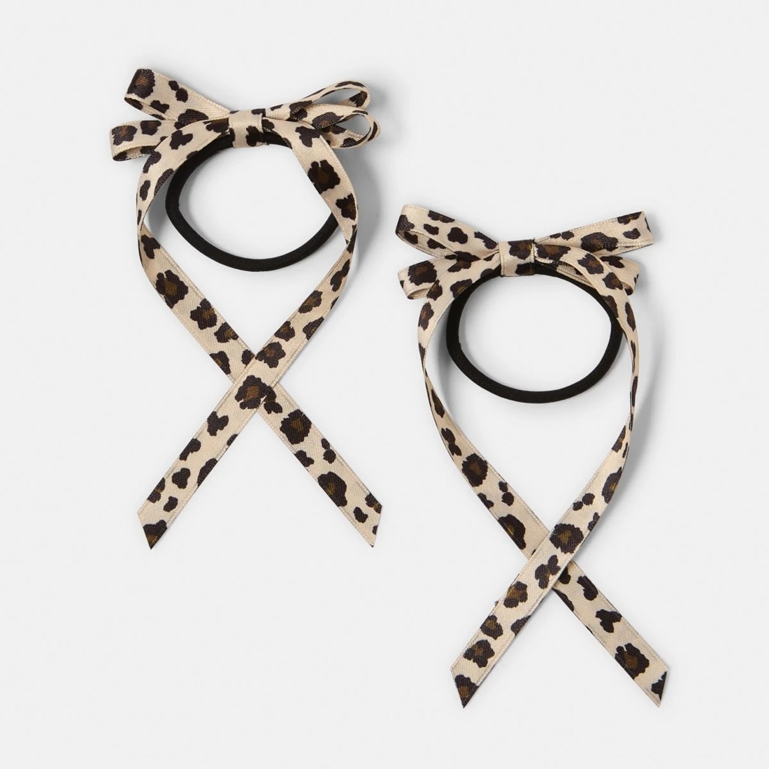 2 2 Pack Leopard Bow Hair Ties, 2 of 4