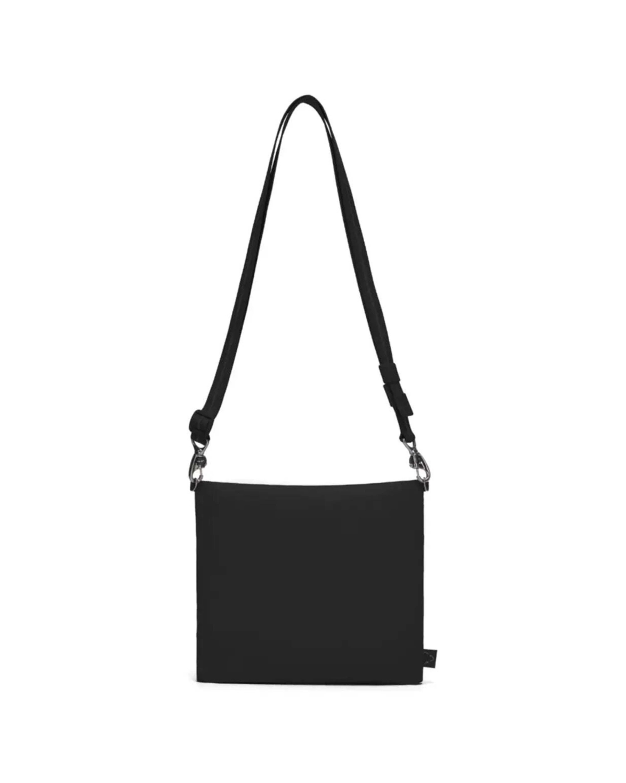 3 Pacsafe Go Anti-Theft Crossbody Pouch Convertible Strap Recycled Polyester Jet - Black, 3 of 8