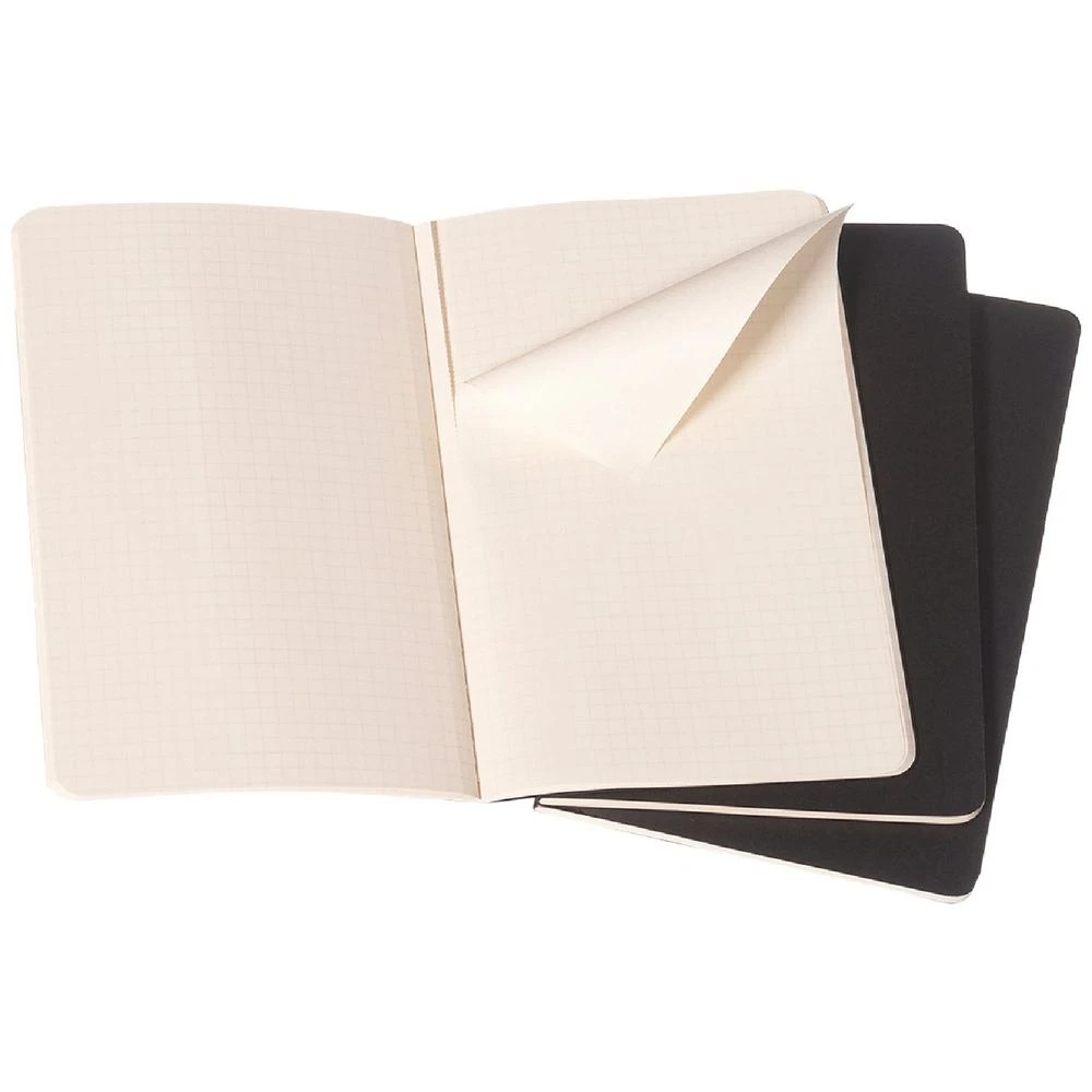 2 Moleskine Cahier Large Notebook Grid 3 Pack Black, 2 of 5
