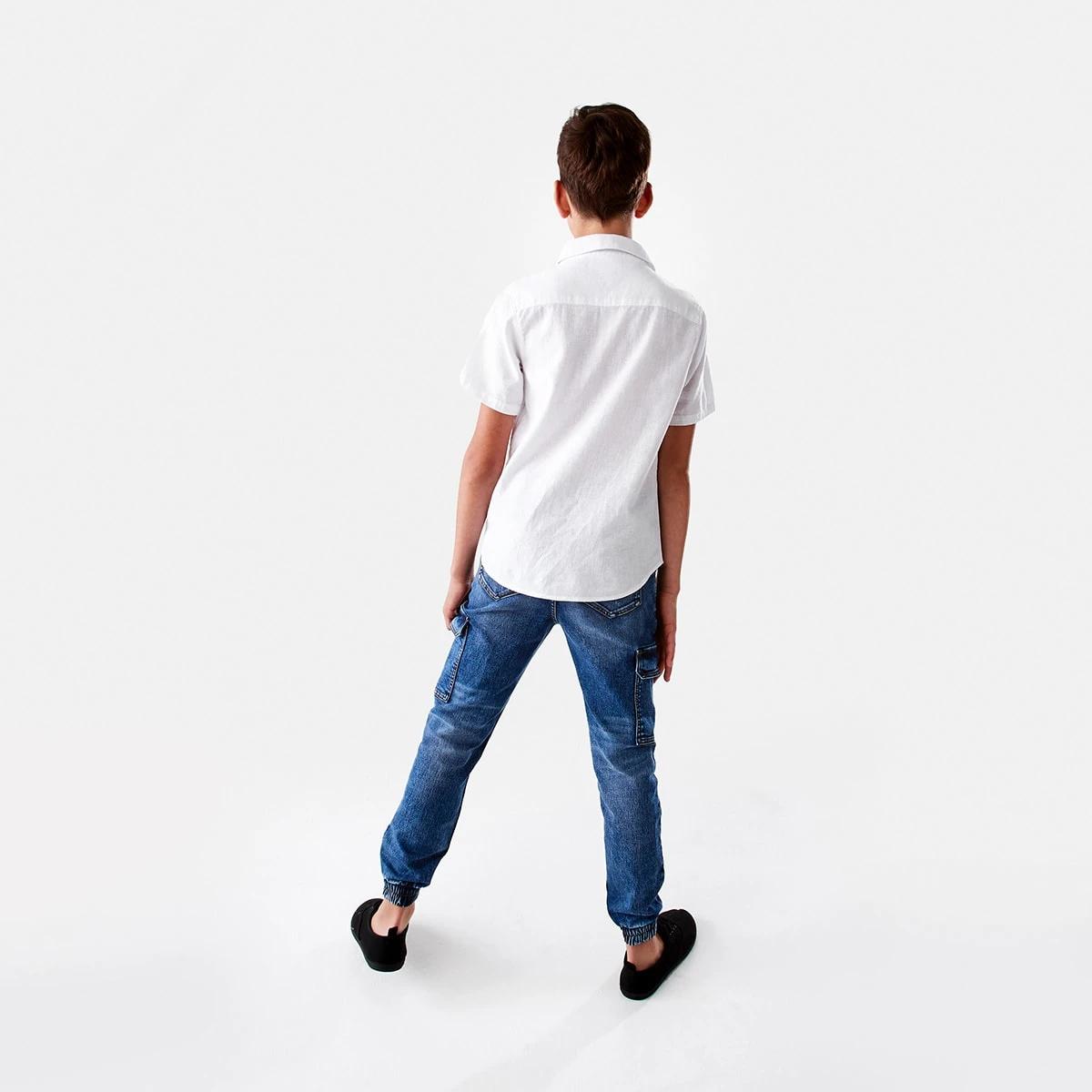 7 Short Sleeve Linen Shirt White, 7 of 9
