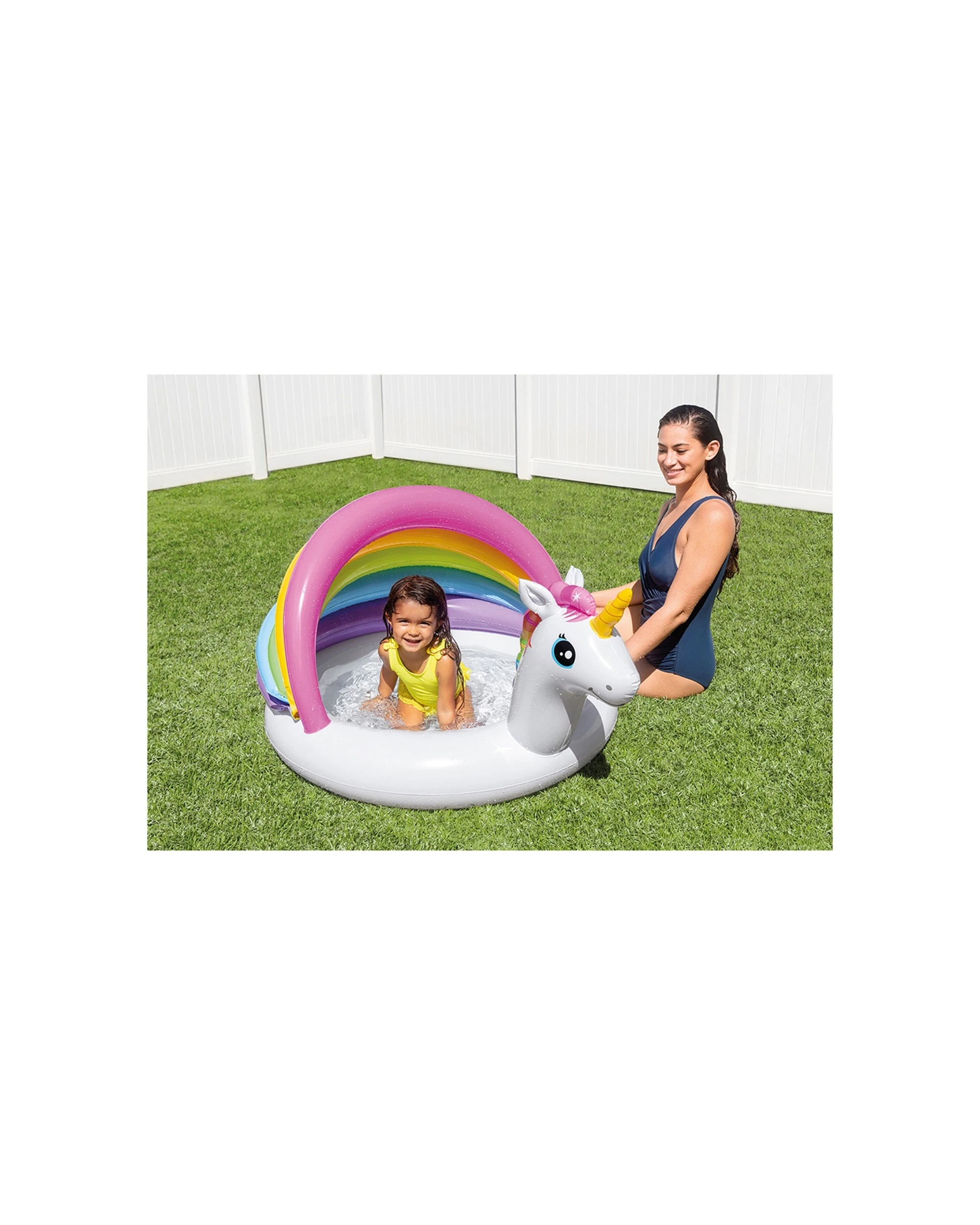 3 Intex Unicorn Inflatable Baby Pool - White, 3 of 3
