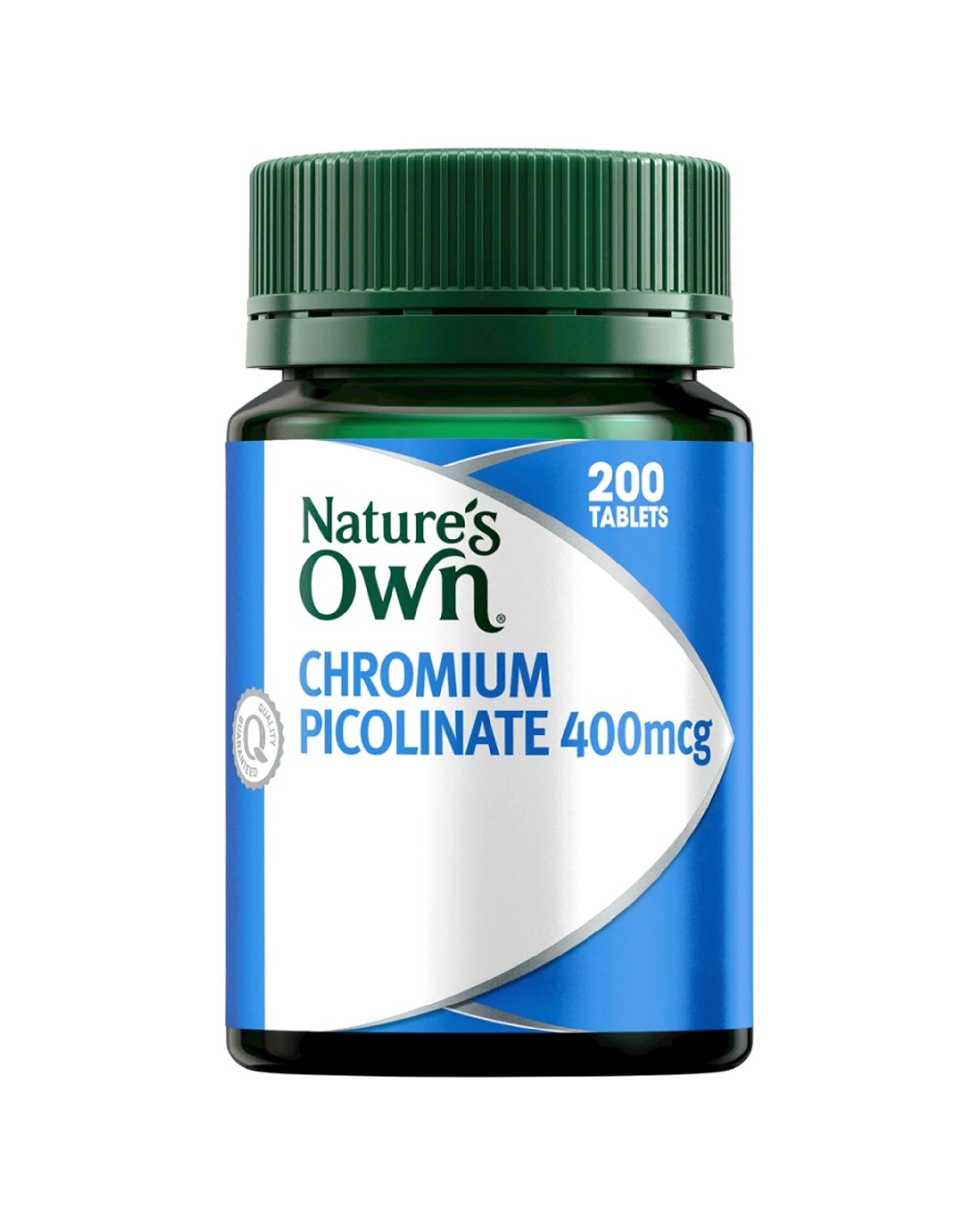 1 Nature's Own 200pc Chromium Picolinate 400mcg Tablets Supports Metabolism, 1 of 3