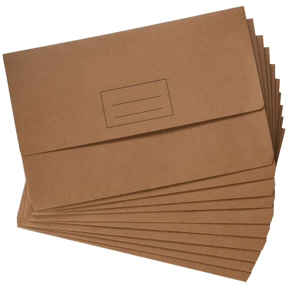 3 J.Burrows Document Wallet 250GSM Kraft 10 Pack, 3 of 4