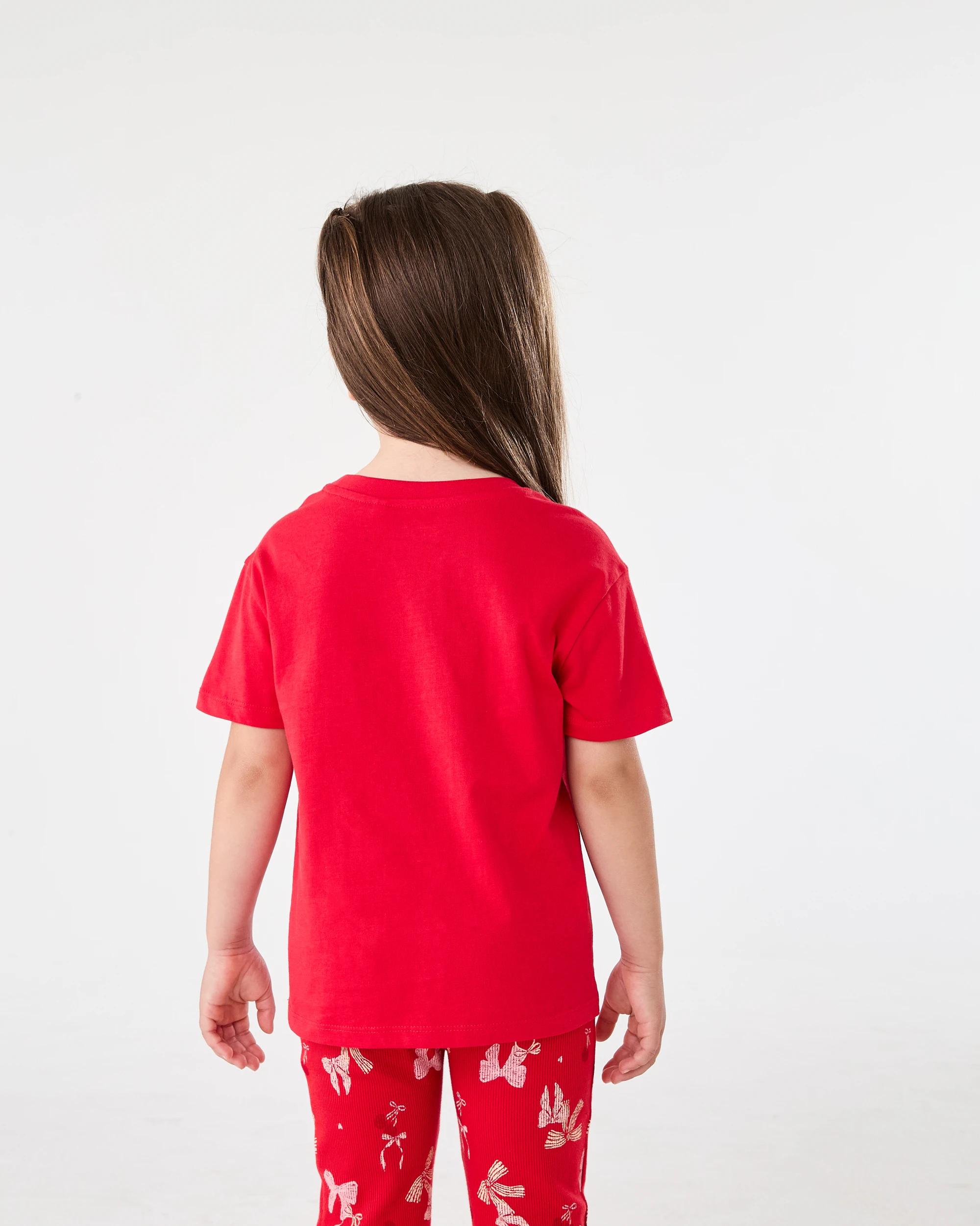 2 Christmas Print T-shirt Red Doe, 2 of 6