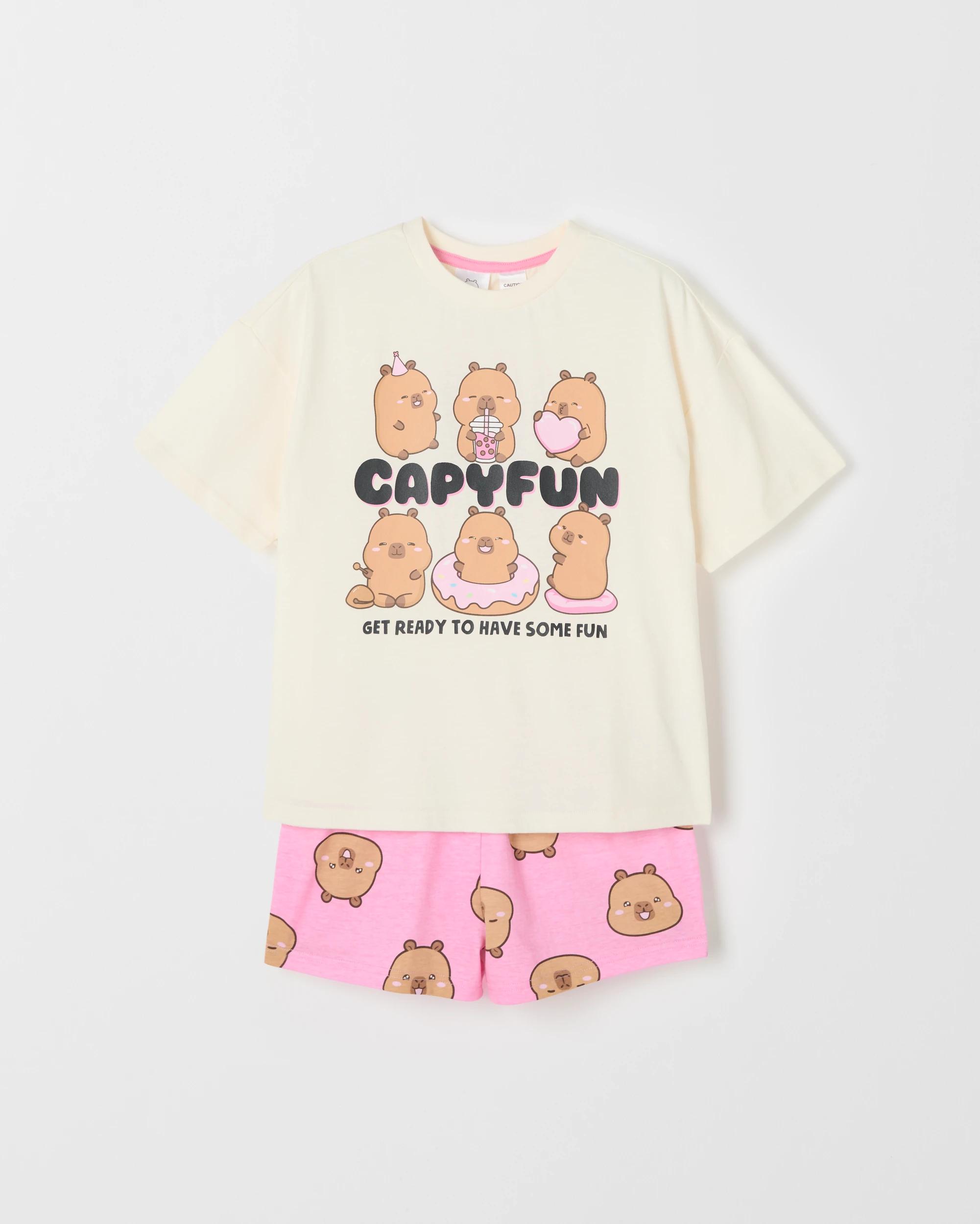 1 CapyFun Australian Cotton Older Girls Pyjama Set CAPYFUN, 1 of 4