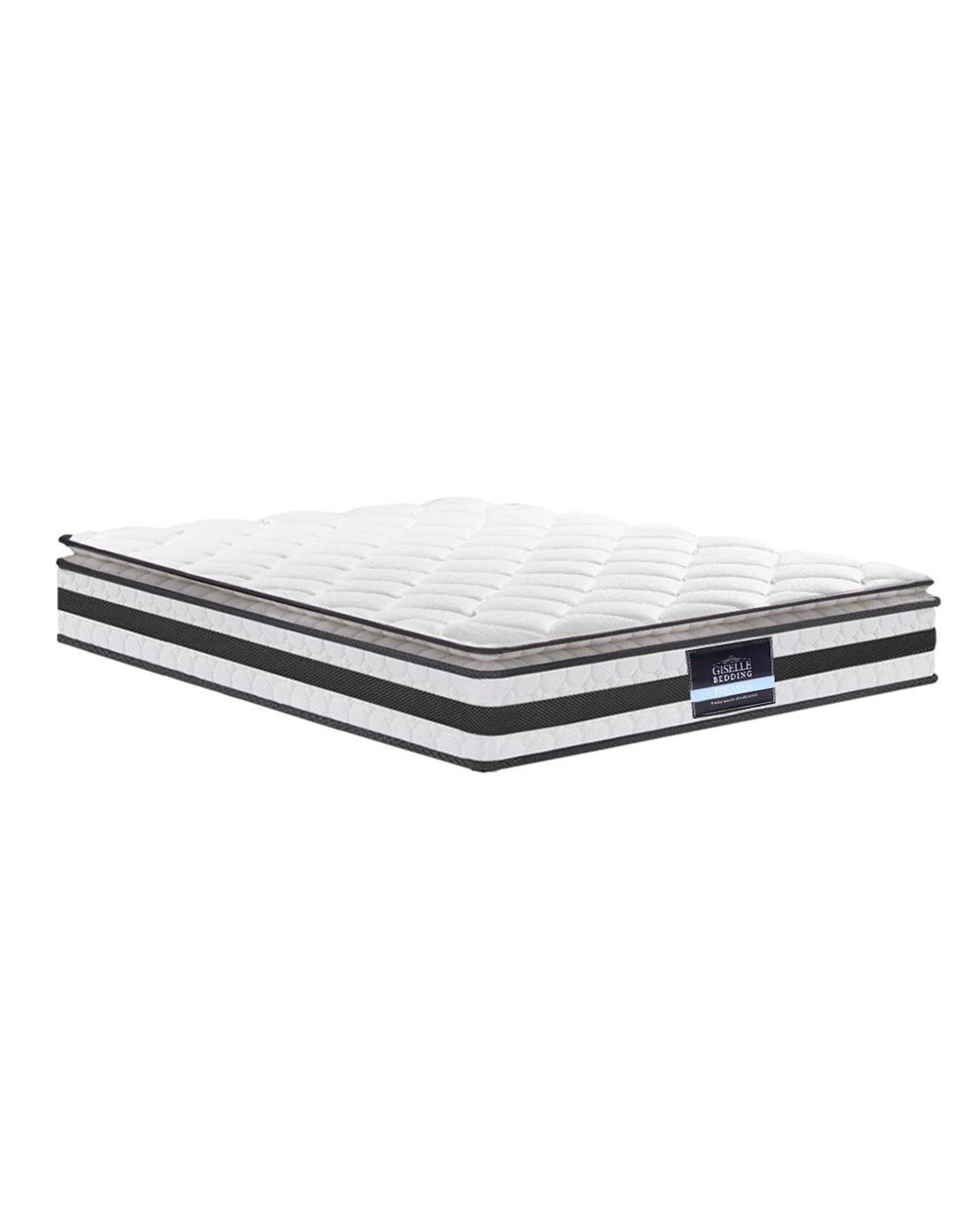 1 Giselle Bedding 21cm Mattress Pillow Top Single - Single Bed - White, 1 of 8