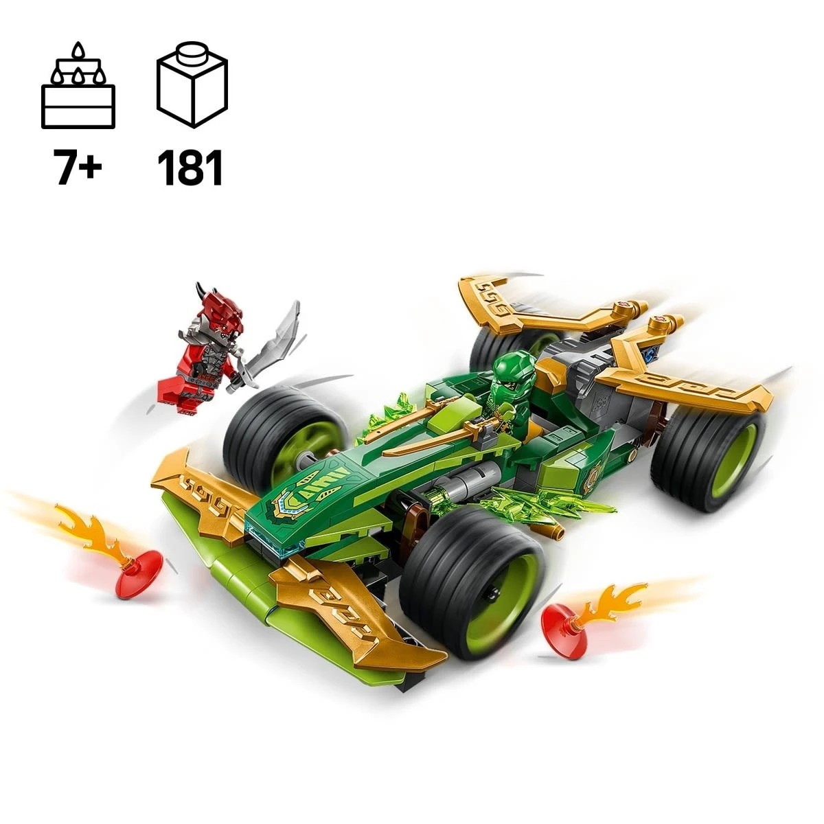 4 LEGO NINJAGO Lloyd’s Pull-Back Race Car 71828, 4 of 10