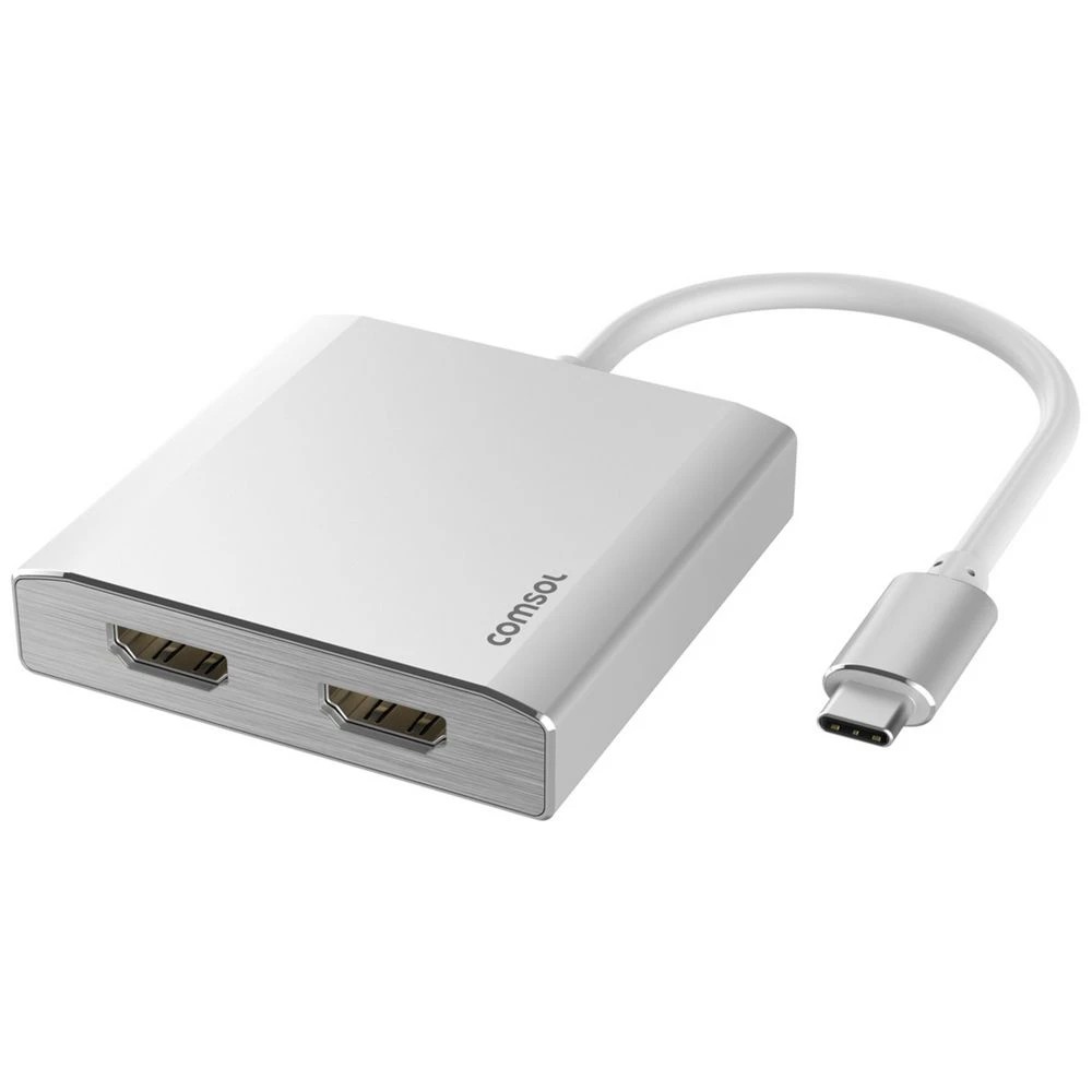 1 Comsol USB-C to Dual 4K HDMI Adaptor with PD, 1 of 5