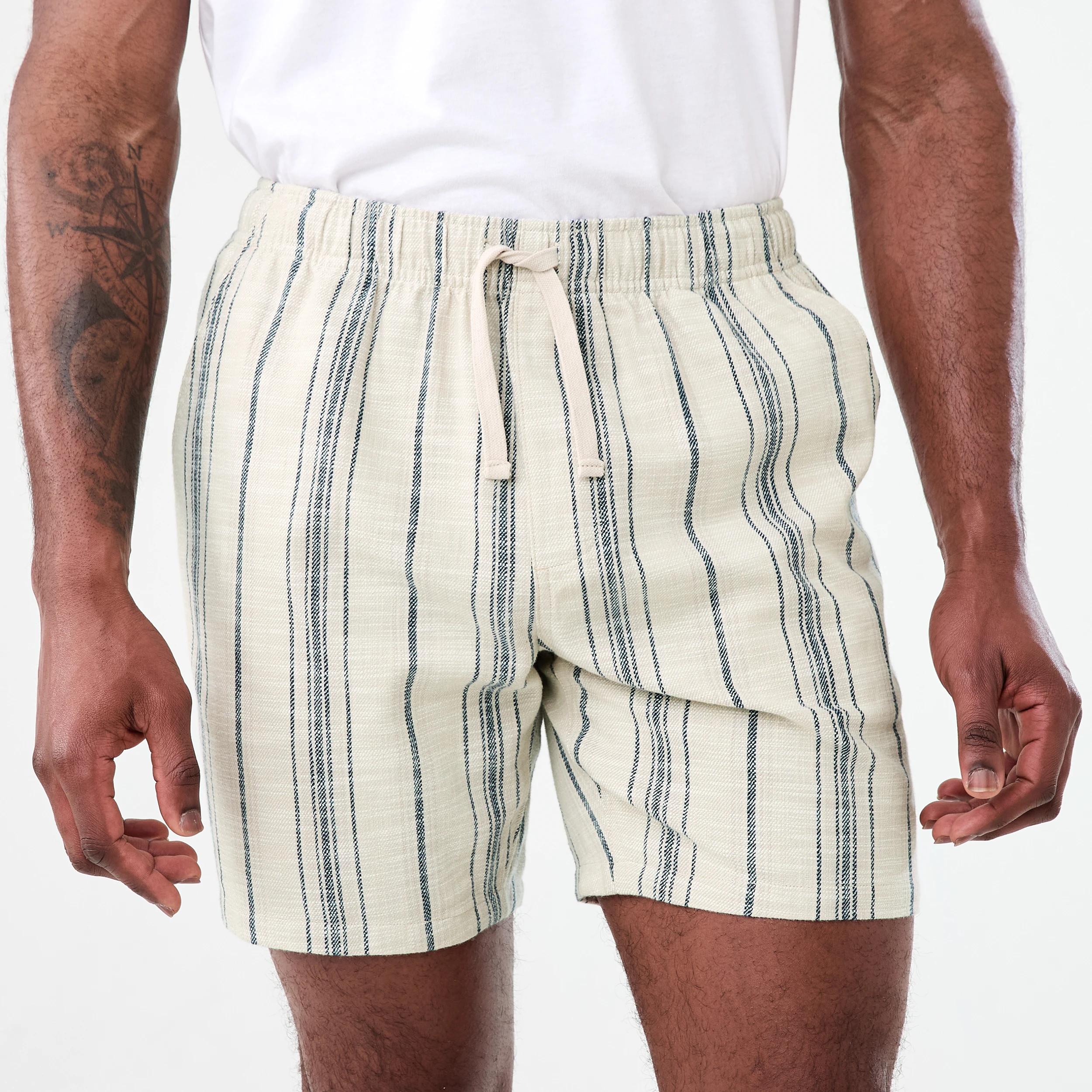 1 Textured Striped Shorts MOON STRIPE NEUTRAL, 1 of 6