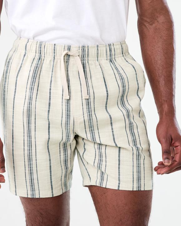 Textured Striped Shorts