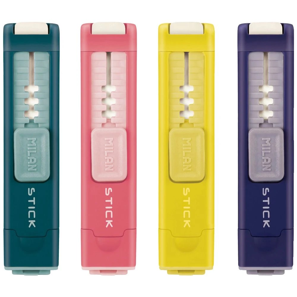 1 Milan Stick 1 Hole Sharpener and Eraser Assorted, 1 of 6