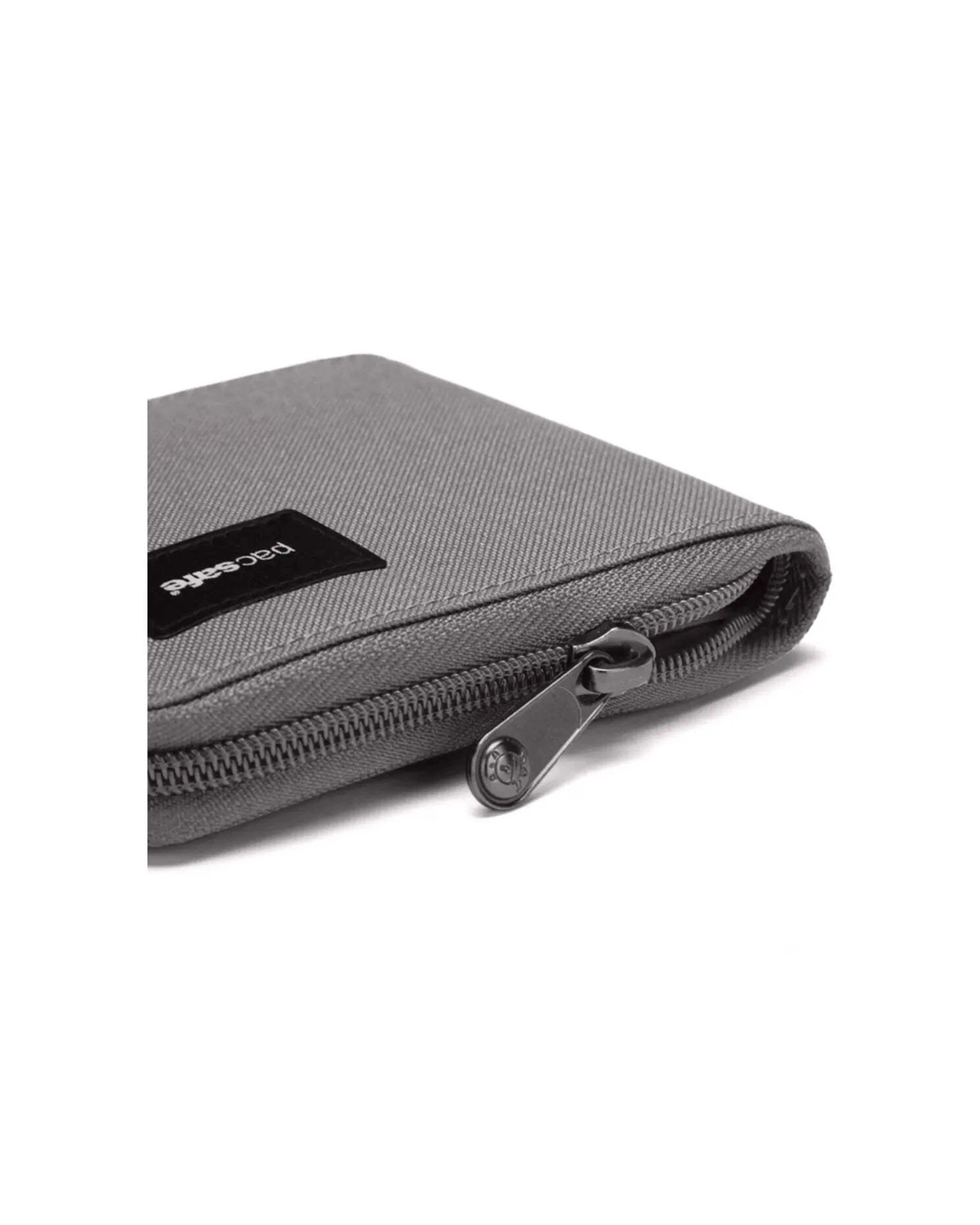 6 Pacsafe RFIDsafe Zip Around Wallet RFID Blocking Easy Card Access Hidden Pocket Stone - Grey, 6 of 7