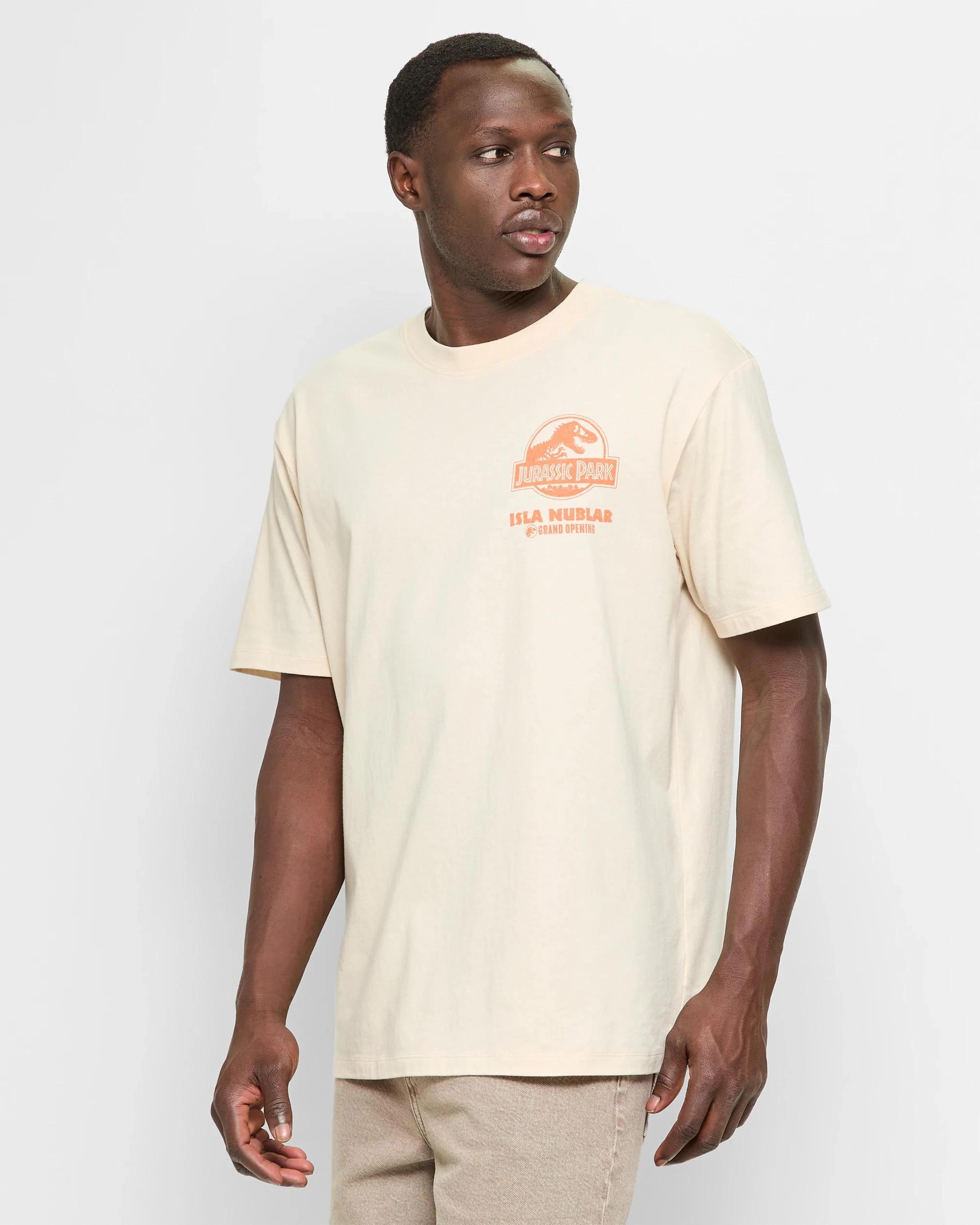 3 Licensed Australian Cotton Jurassic Park T-Shirt NEUTRAL, 3 of 6