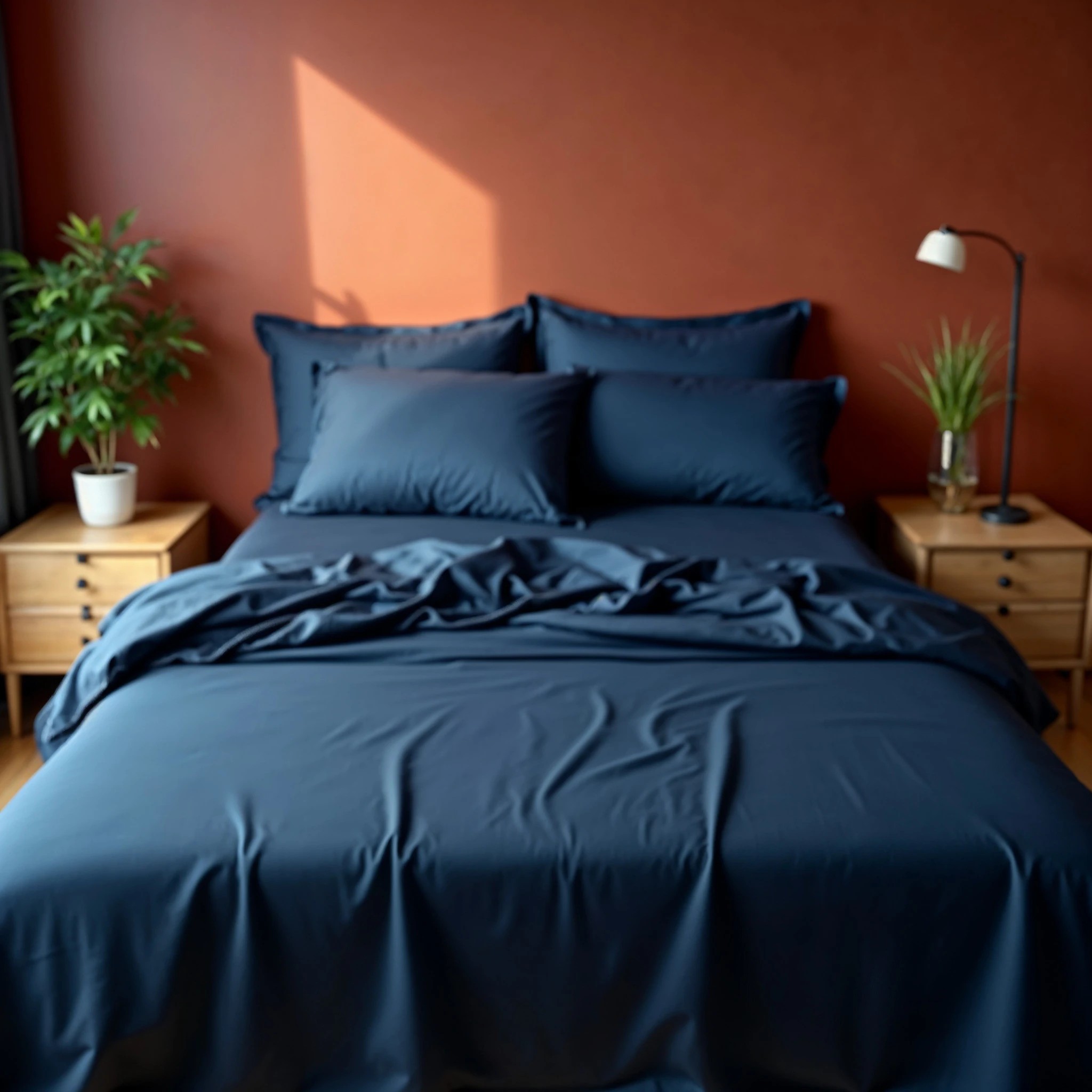 1 Royal Comfort 1000TC Balmain Hotel Grade Bamboo Cotton Sheets Pillowcases Set - King Bed - Blue, 1 of 4