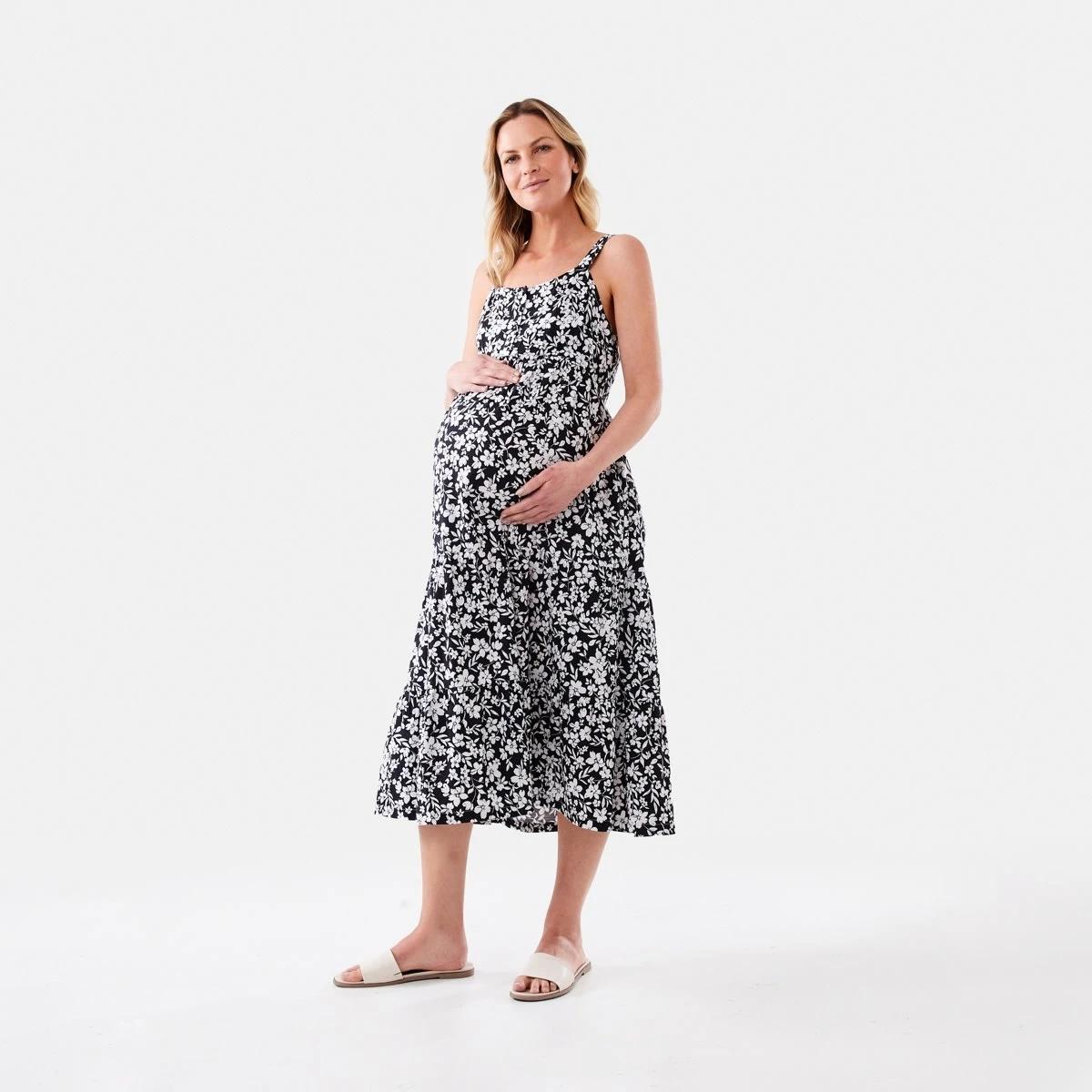 2 Maternity Sleeveless Dress Floral, 2 of 7