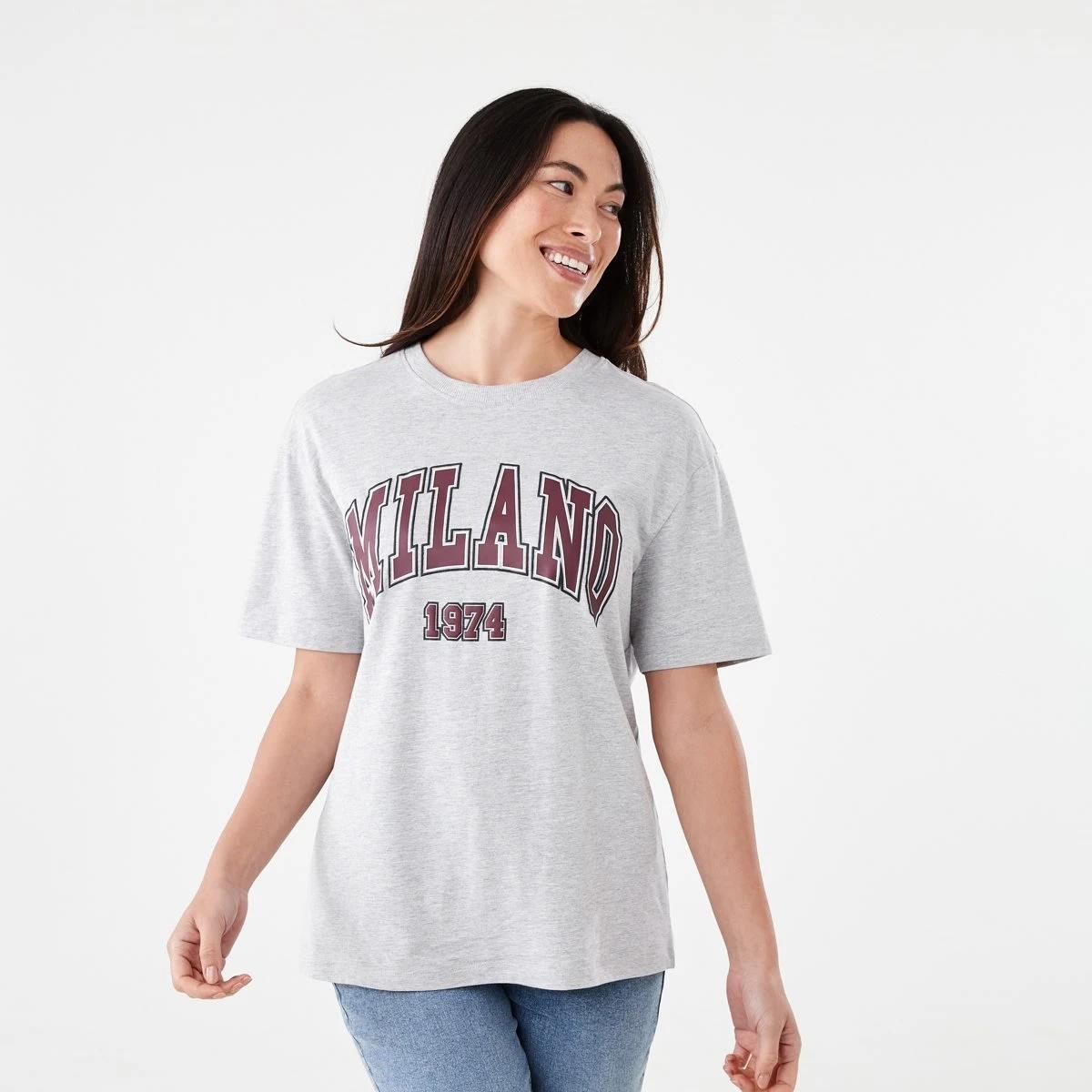 1 Short Sleeve Oversized Boyfriend T-shirt Milano, 1 of 5