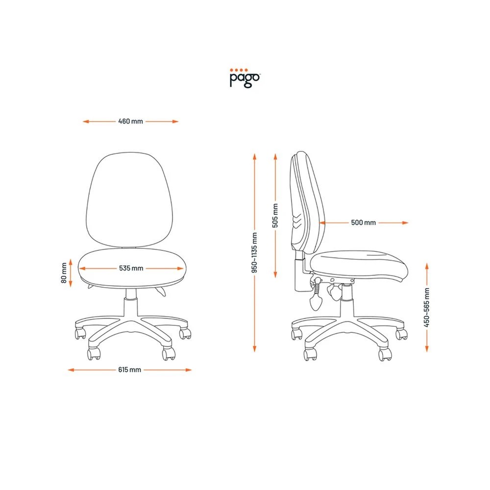 6 Pago Matrix II Plus Heavy-Duty Ergonomic Chair Navy Ergonomic Chairs and Desk Chairs, 6 of 6