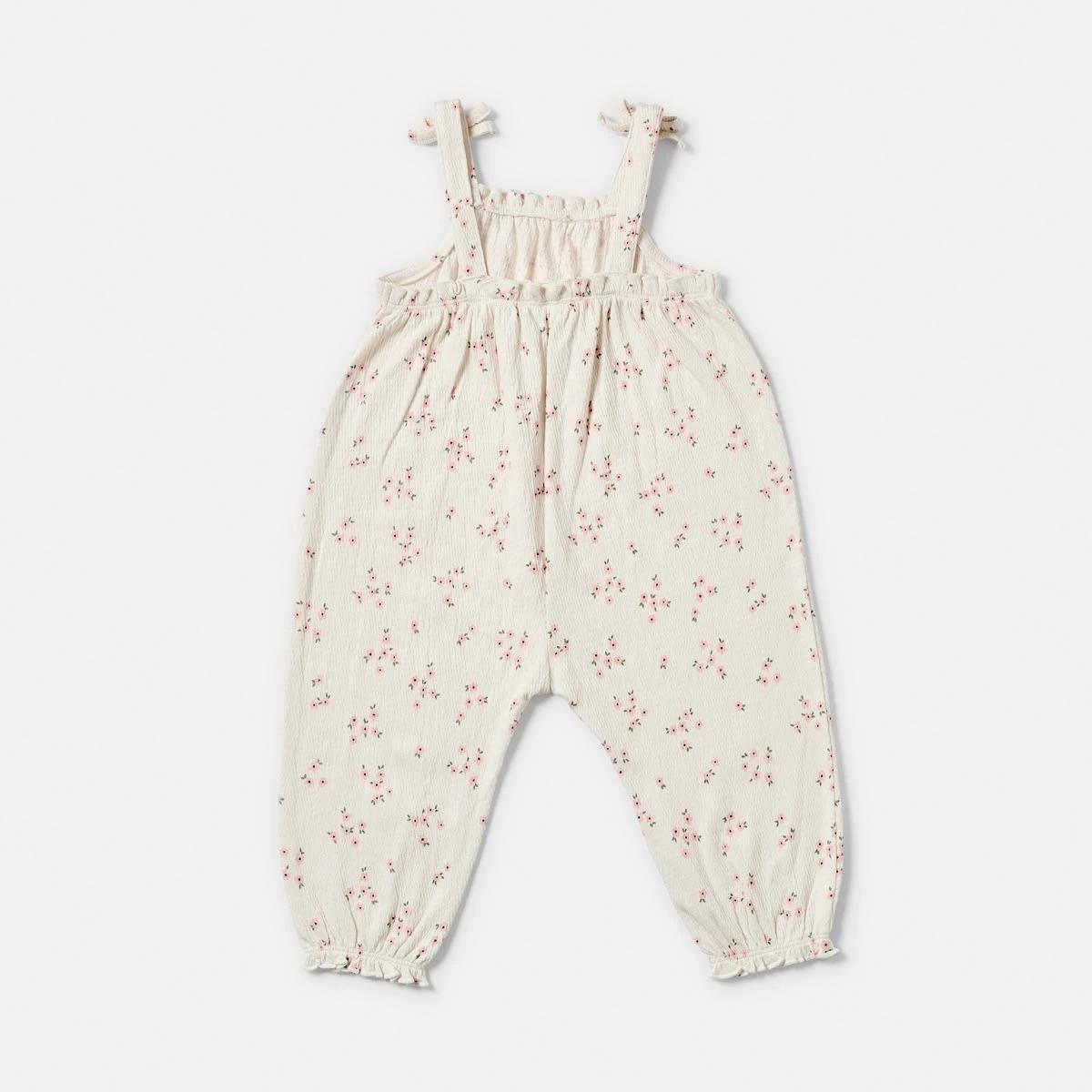 2 Long Leg Crinkle Romper EGRET BLOOM FLORAL, 2 of 3