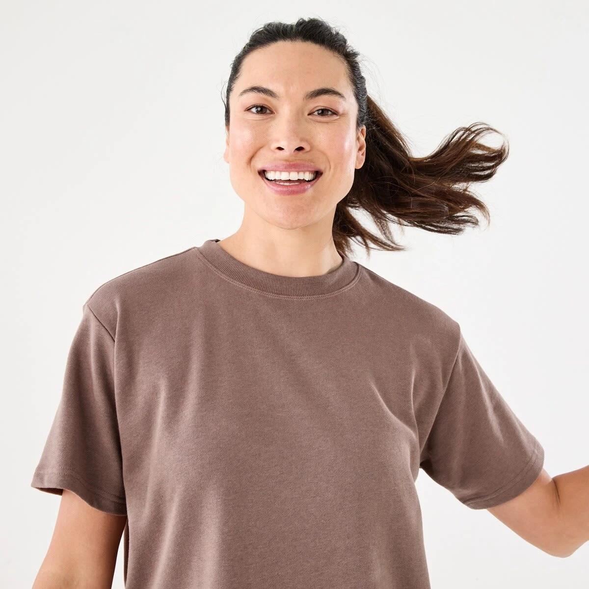 4 Active Womens Terry T-shirt Nutmeg, 4 of 5