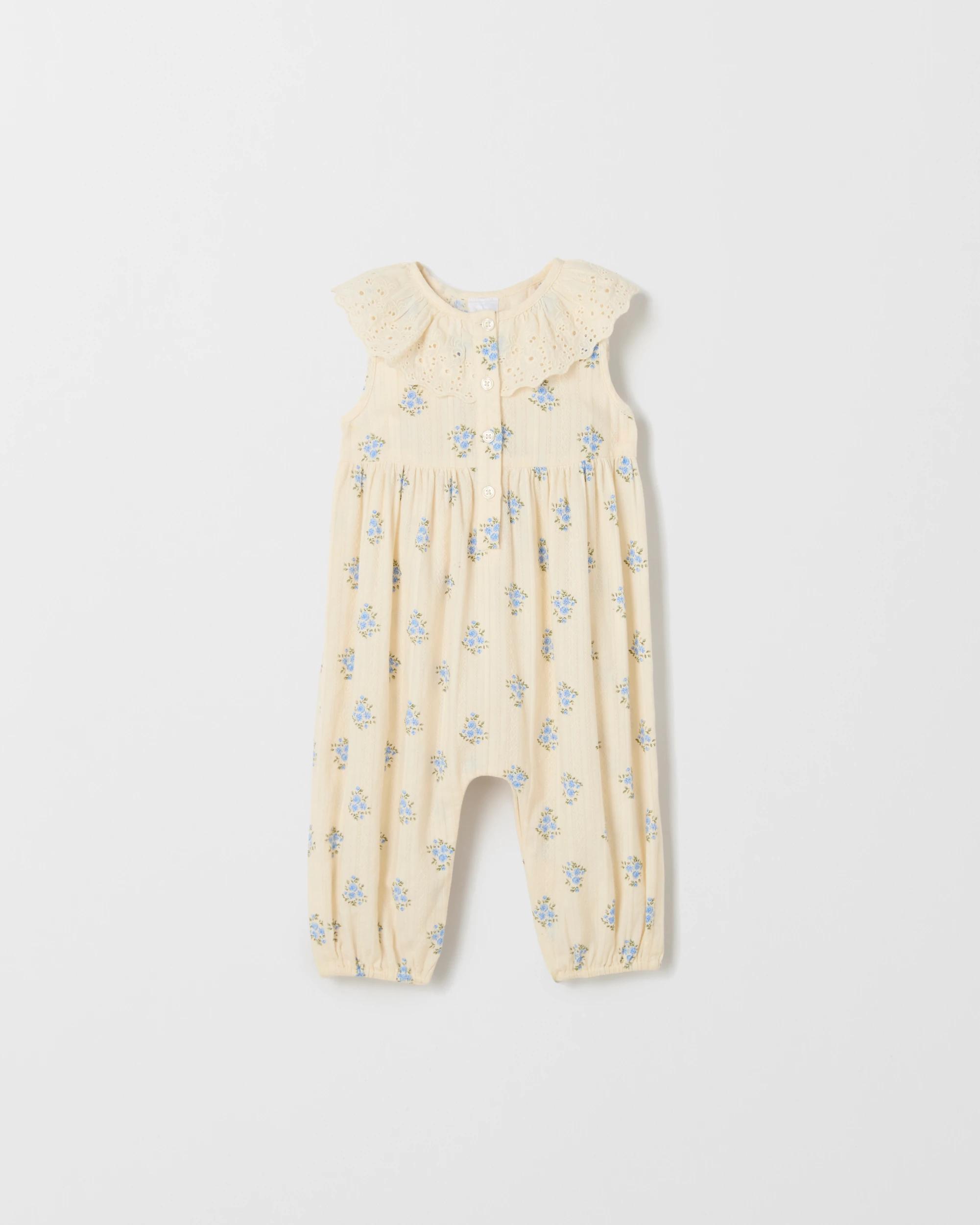 5 Target Baby Sleeveless Woven Romper FLORAL GARDENIA, 5 of 5