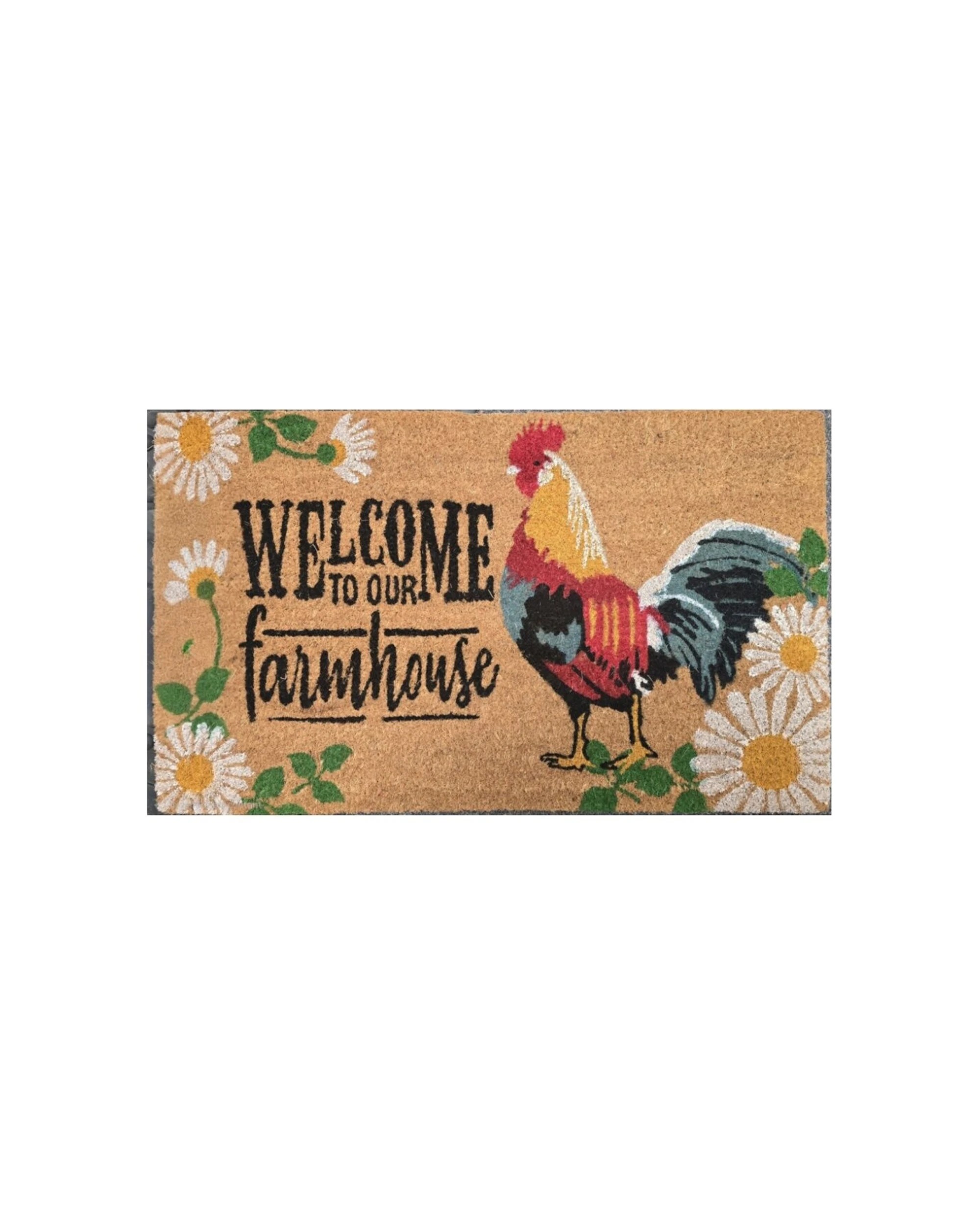 1 Solemate Coir Backed Welcome To Our Farmhouse Chicken Doormat 45x75cm Home Furnishings - Pattern, 1 of 1