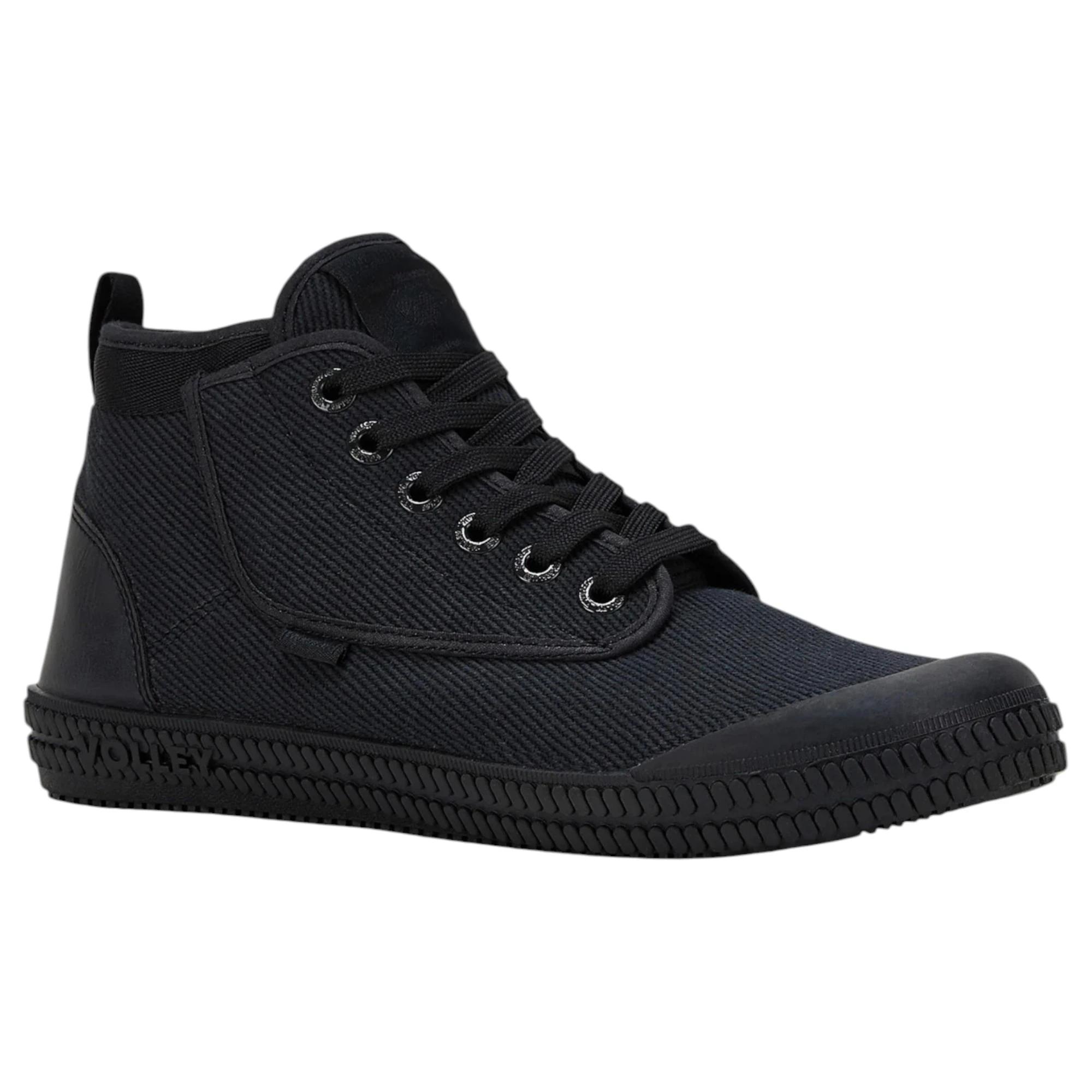 3 Volley Mens Heritage High Top Casual Shoes Black, 3 of 7
