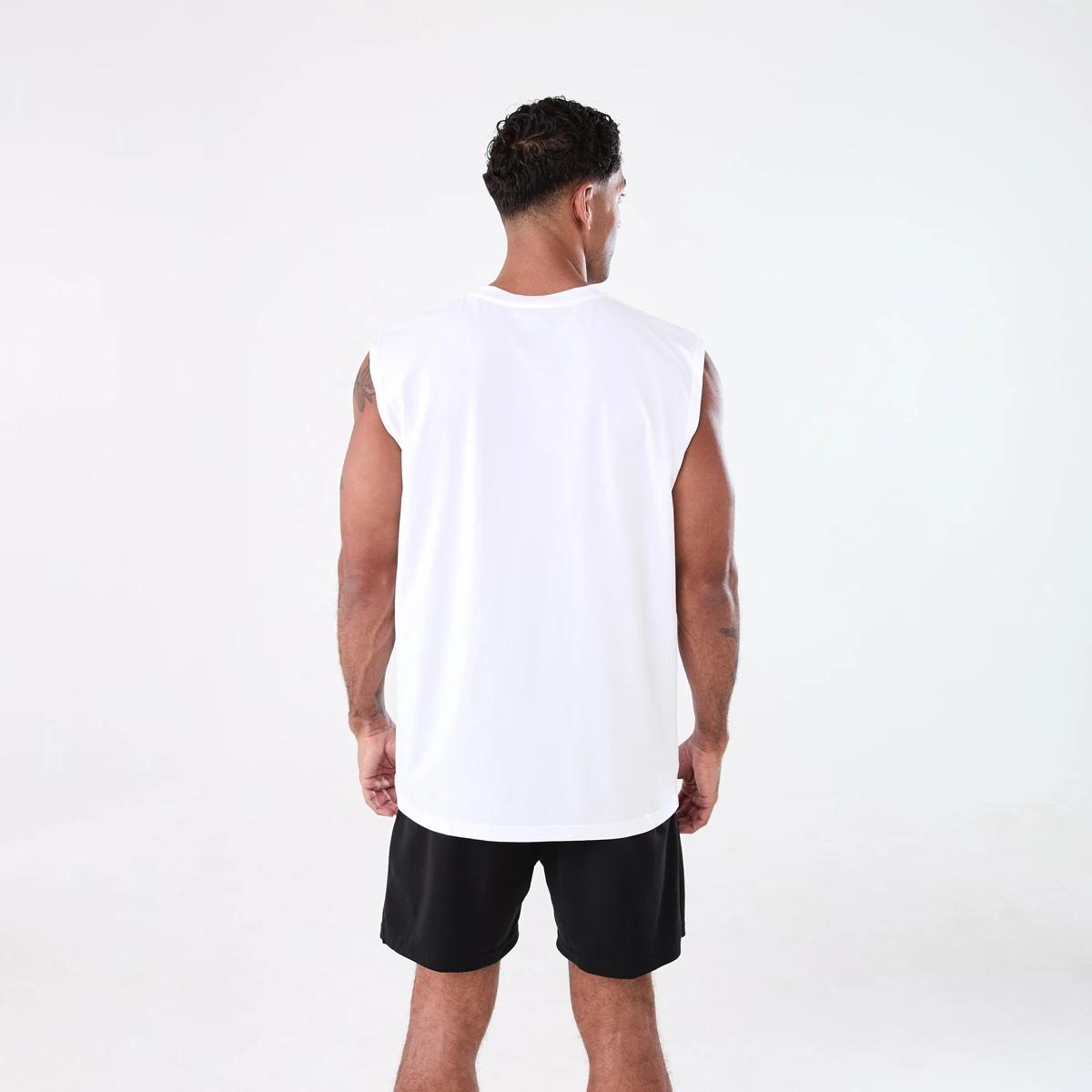 3 Active Mens Training Oversized Muscle WHITE, 3 of 5
