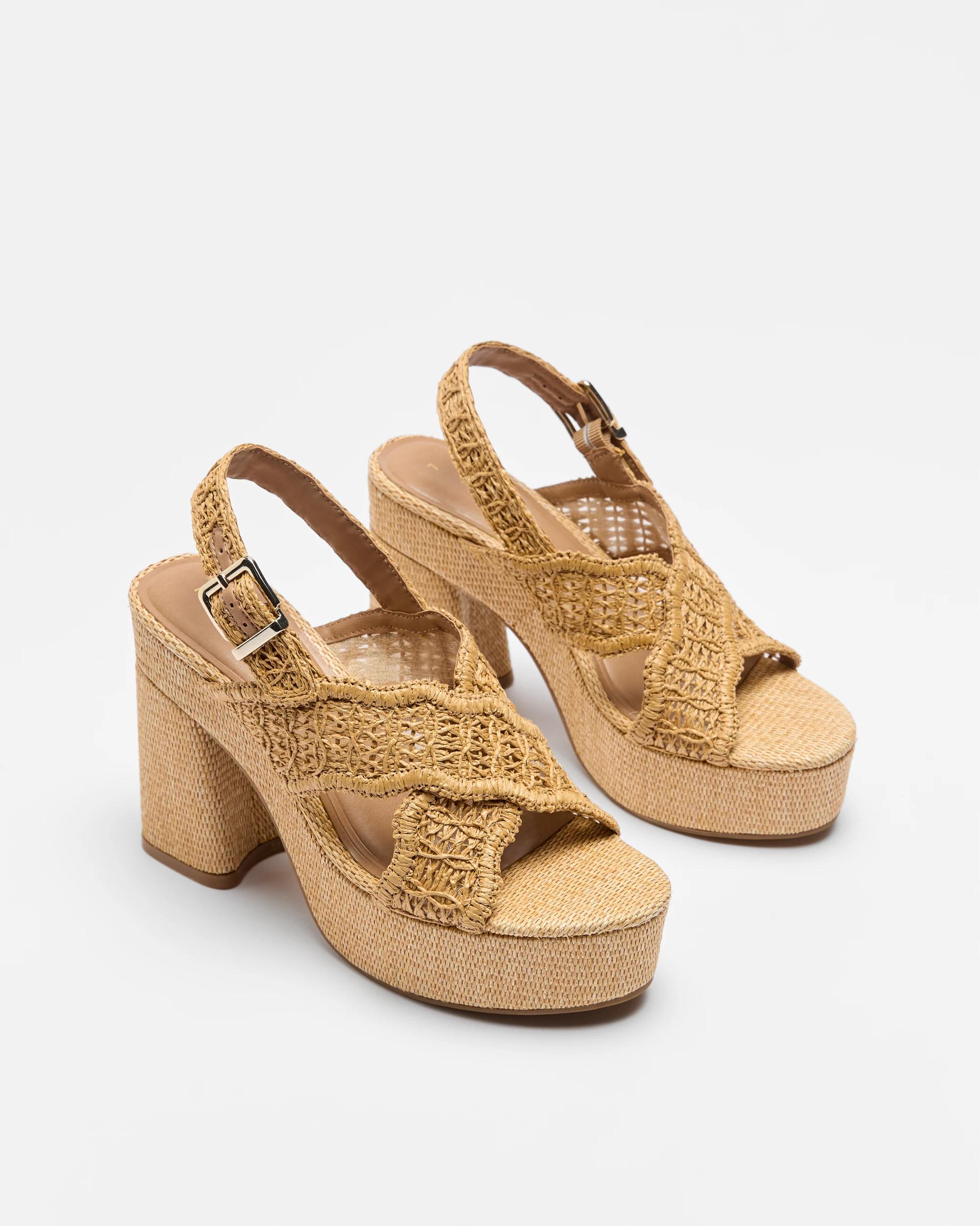 3 Target Woman Pippa Women's Platform Heel - Neutral, 11cm Block Heel NATURAL, 3 of 3