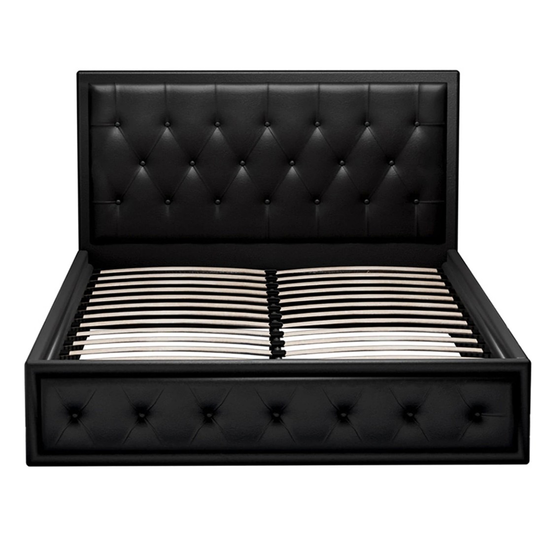 4 Artiss Bed Frame Queen Size Gas Lift Under Bed Storage Upholstered Sturdy Easy Assembly - Black, 4 of 8