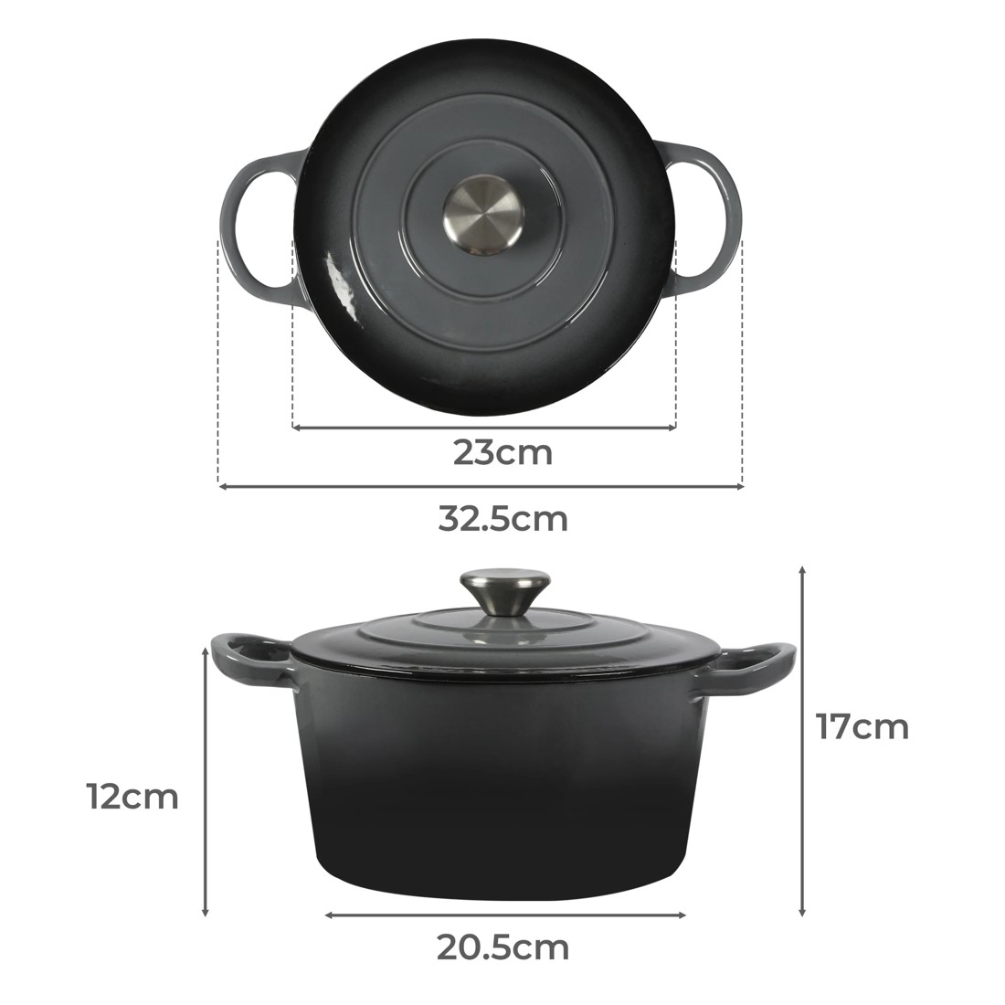 3 Toque Cast Iron Dutch 4l - Black, 3 of 6