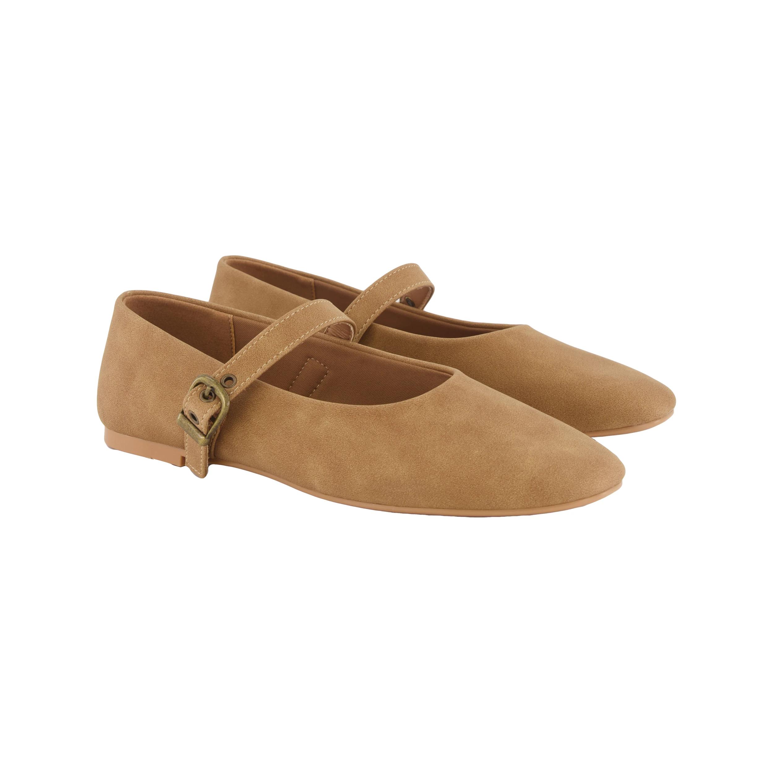 3 Soft Strap Ballet Flats CARAMEL TAN, 3 of 3